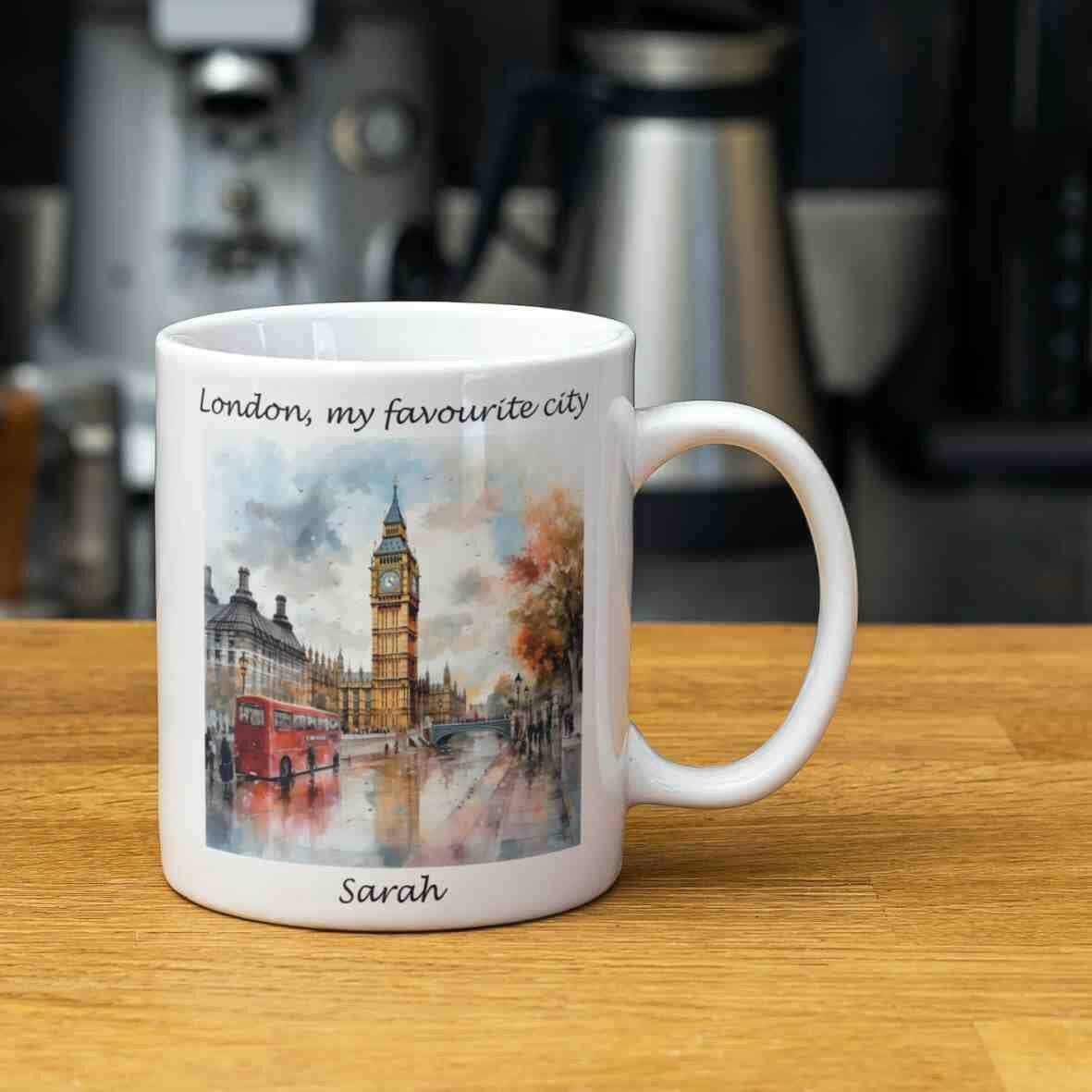 Personalisierte Tasse London Favorite City.