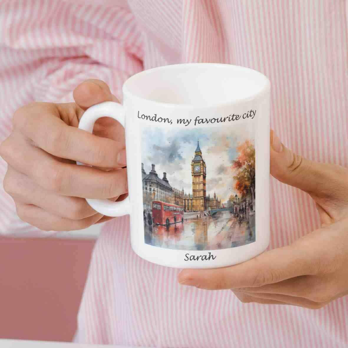 Personalisierte Tasse London Favorite City.