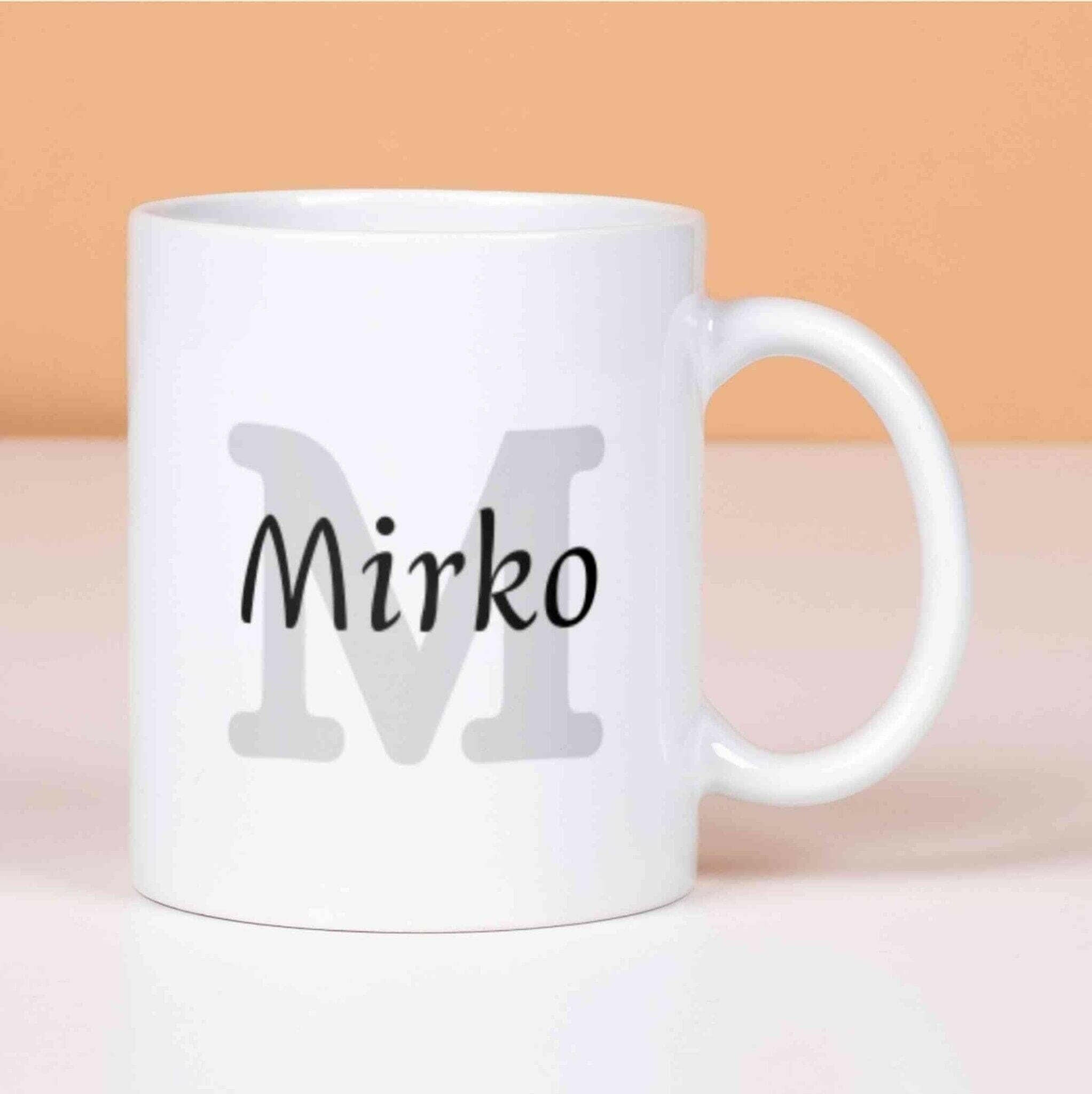 Personalisierte Tasse Monogramm.