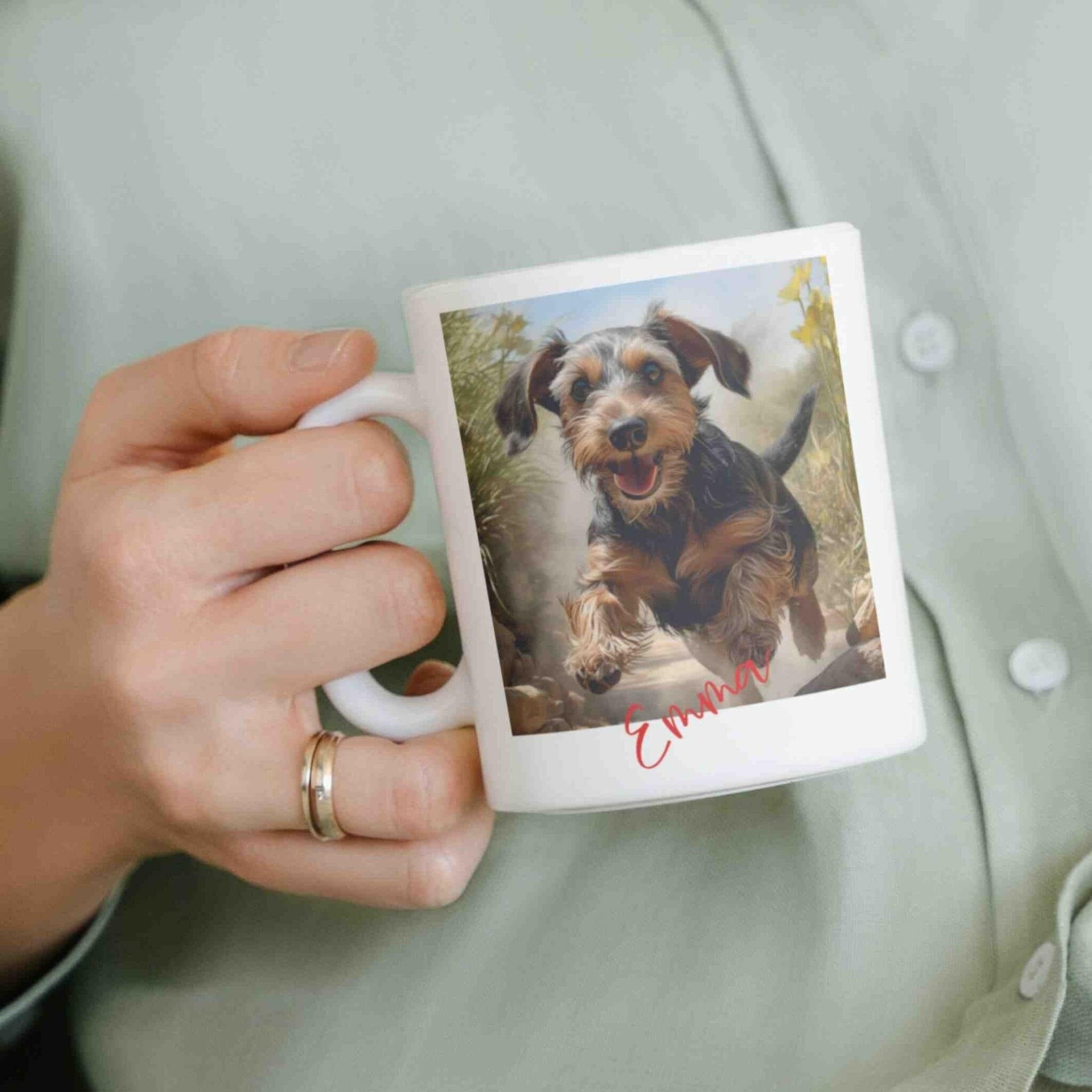 Personalisierte Tasse Rauhaardackel.