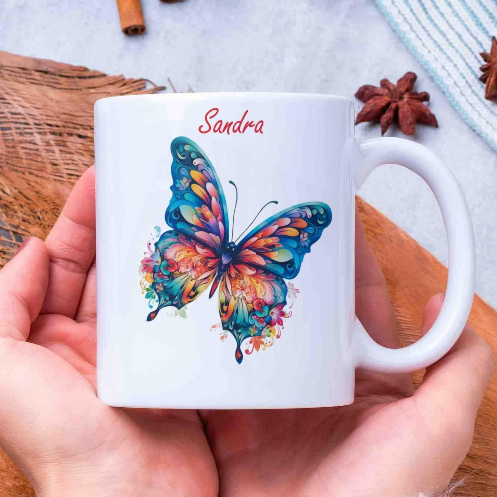 Personalisierte Tasse Schmetterling (1).