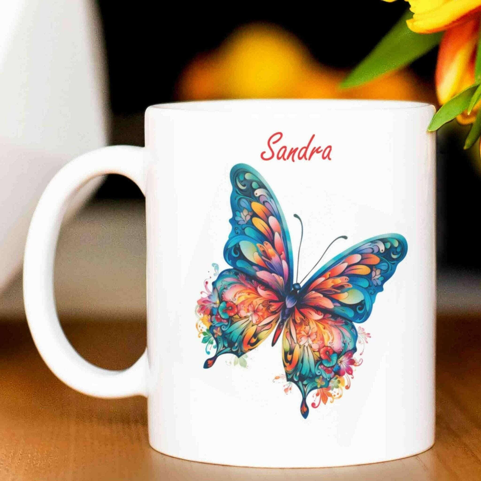 Personalisierte Tasse Schmetterling (1).