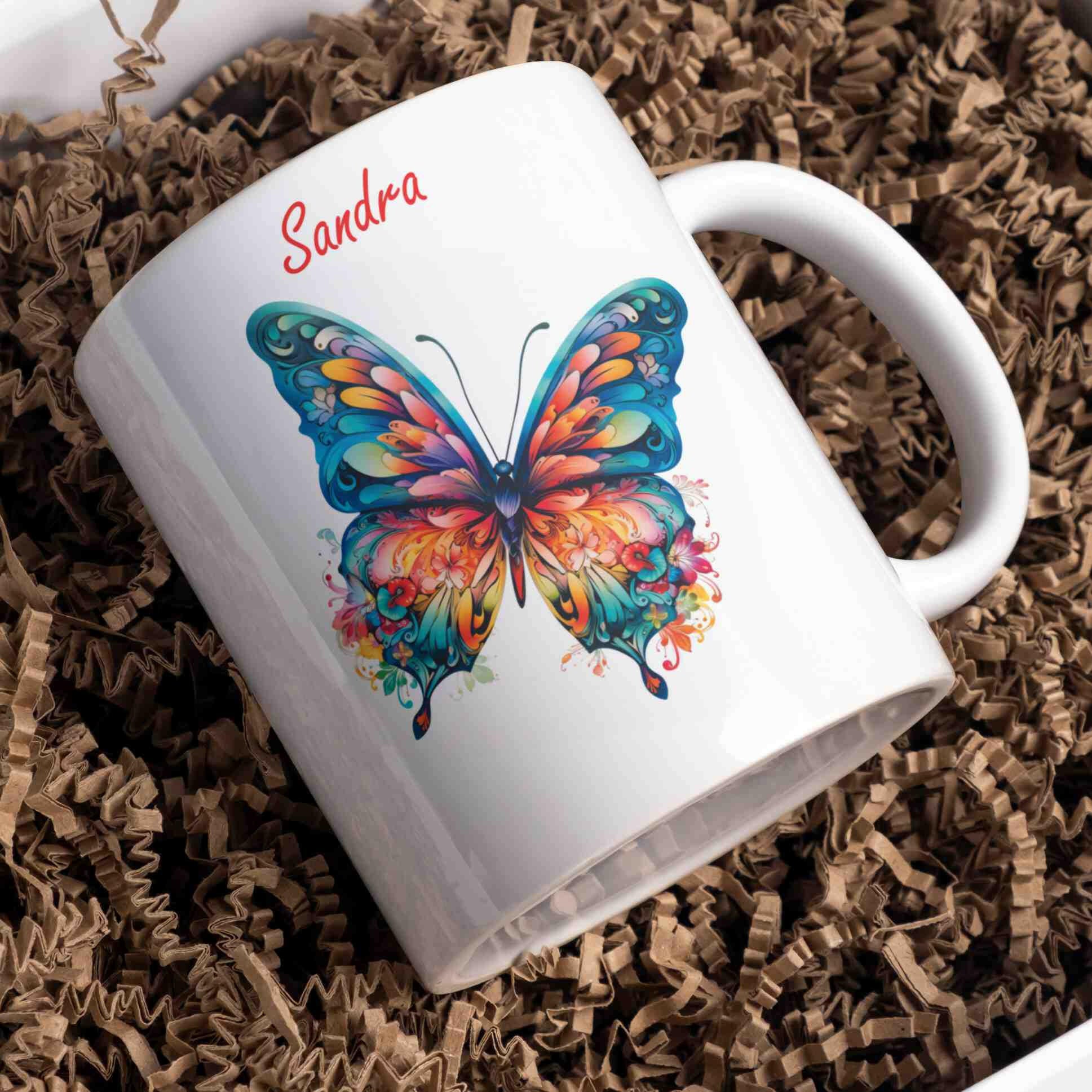 Personalisierte Tasse Schmetterling (1).