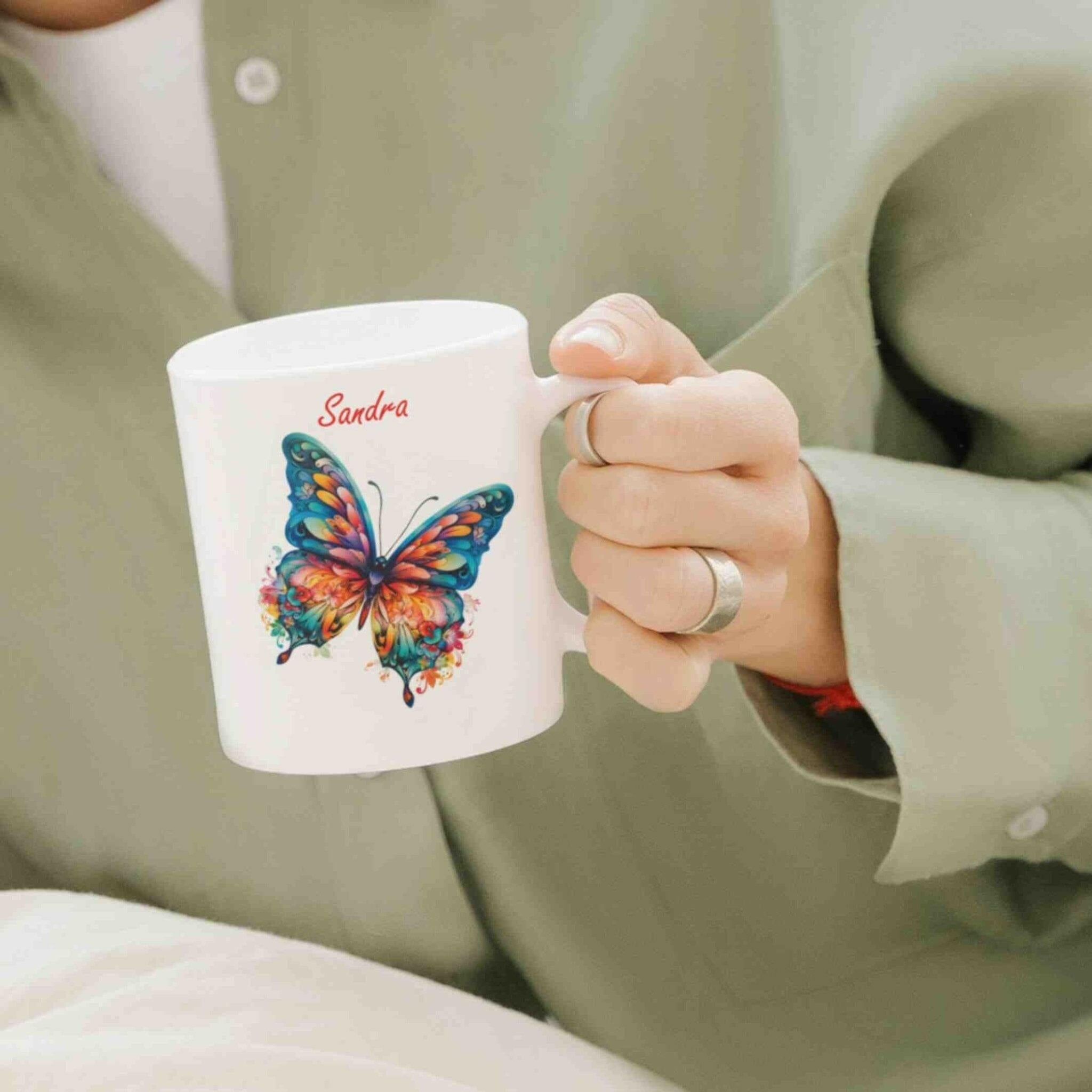 Personalisierte Tasse Schmetterling (1).