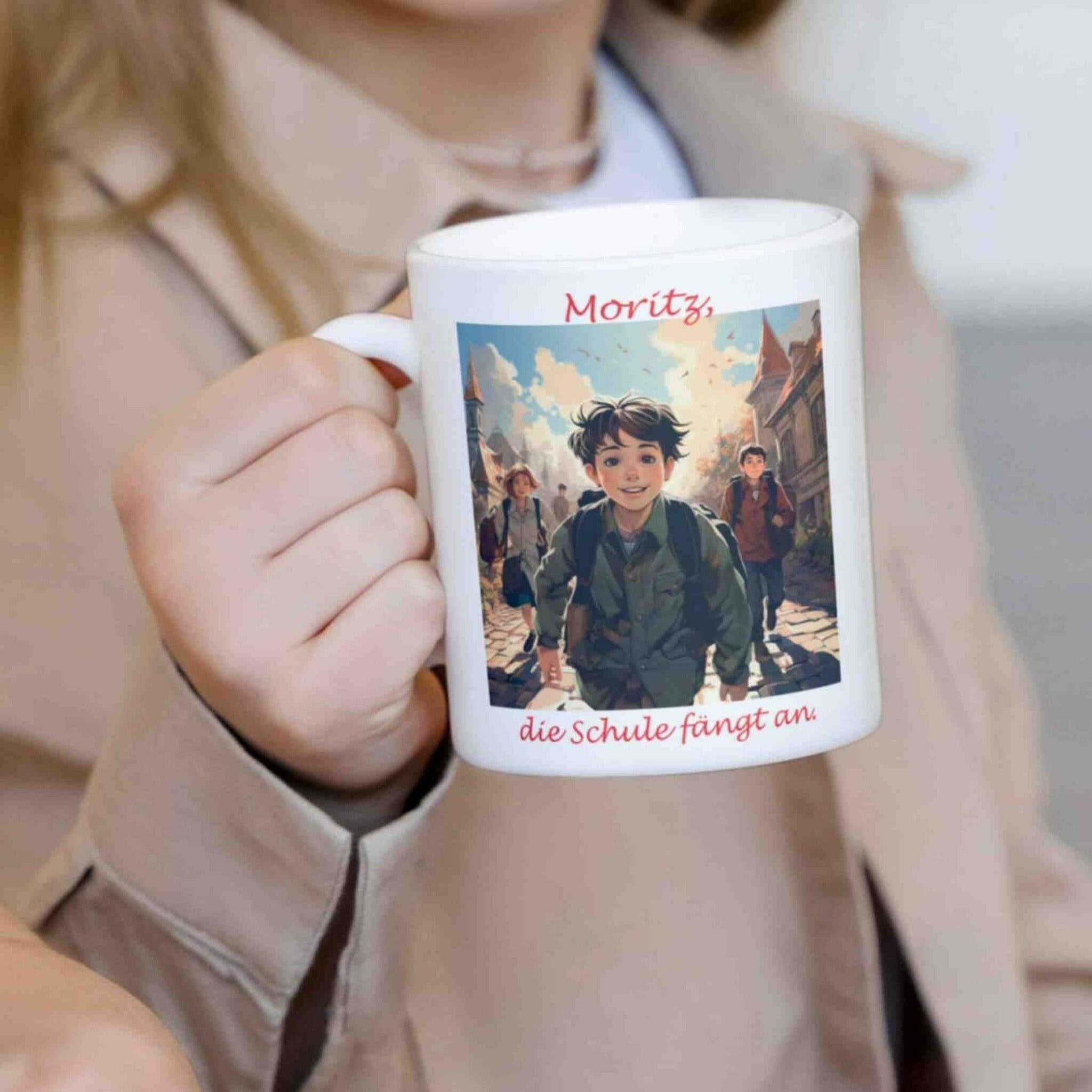 Personalisierte Tasse Schulkind.