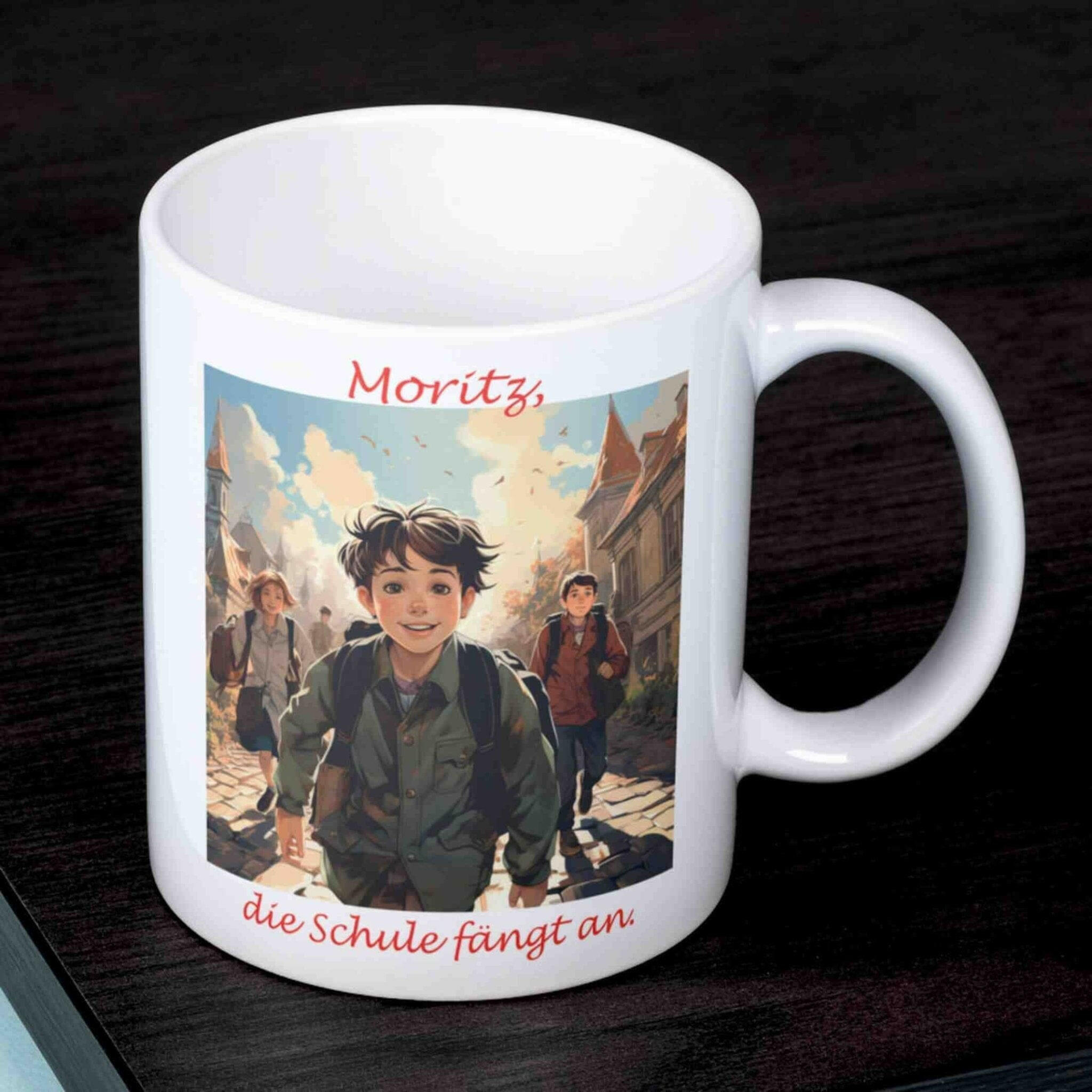 Personalisierte Tasse Schulkind.