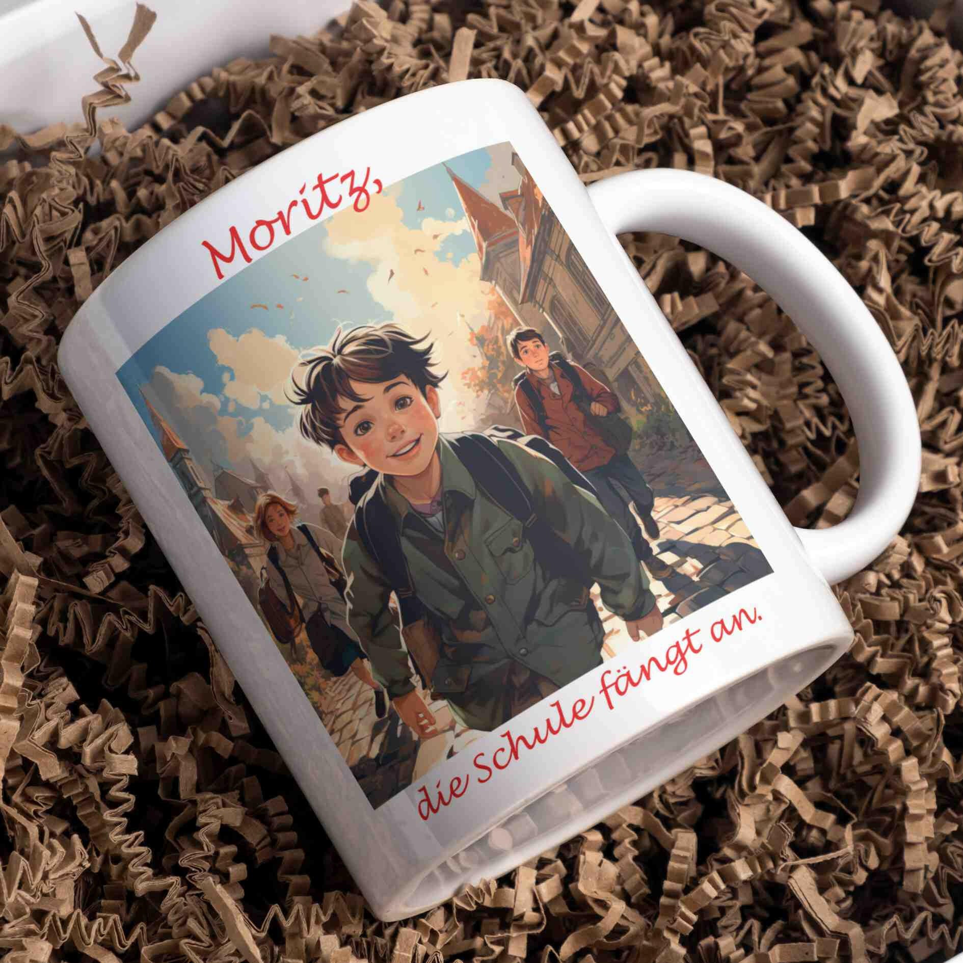 Personalisierte Tasse Schulkind.