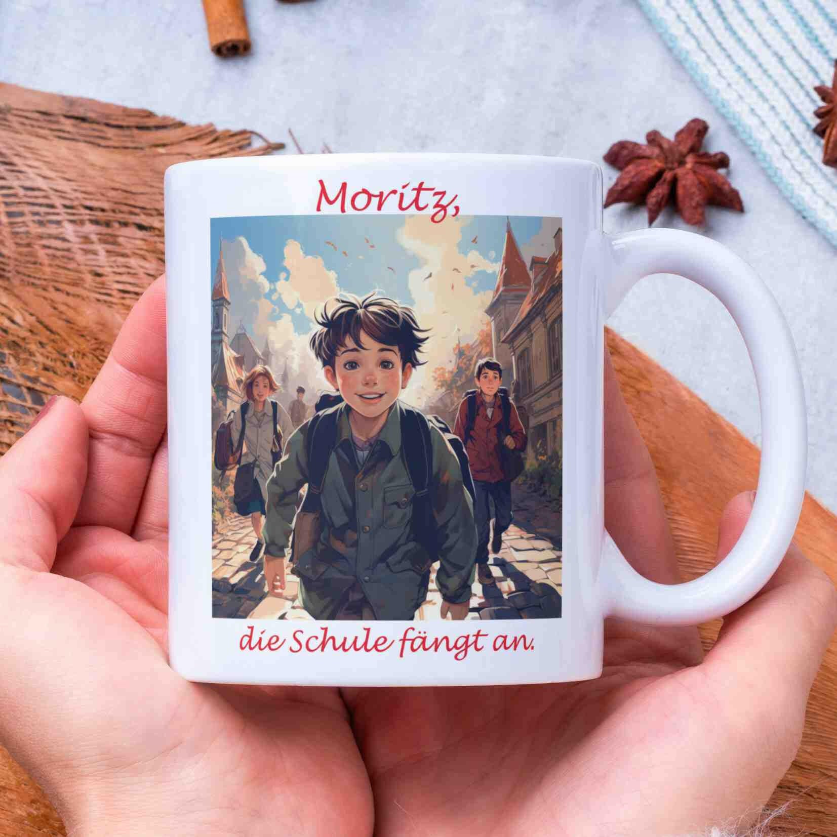 Personalisierte Tasse Schulkind.