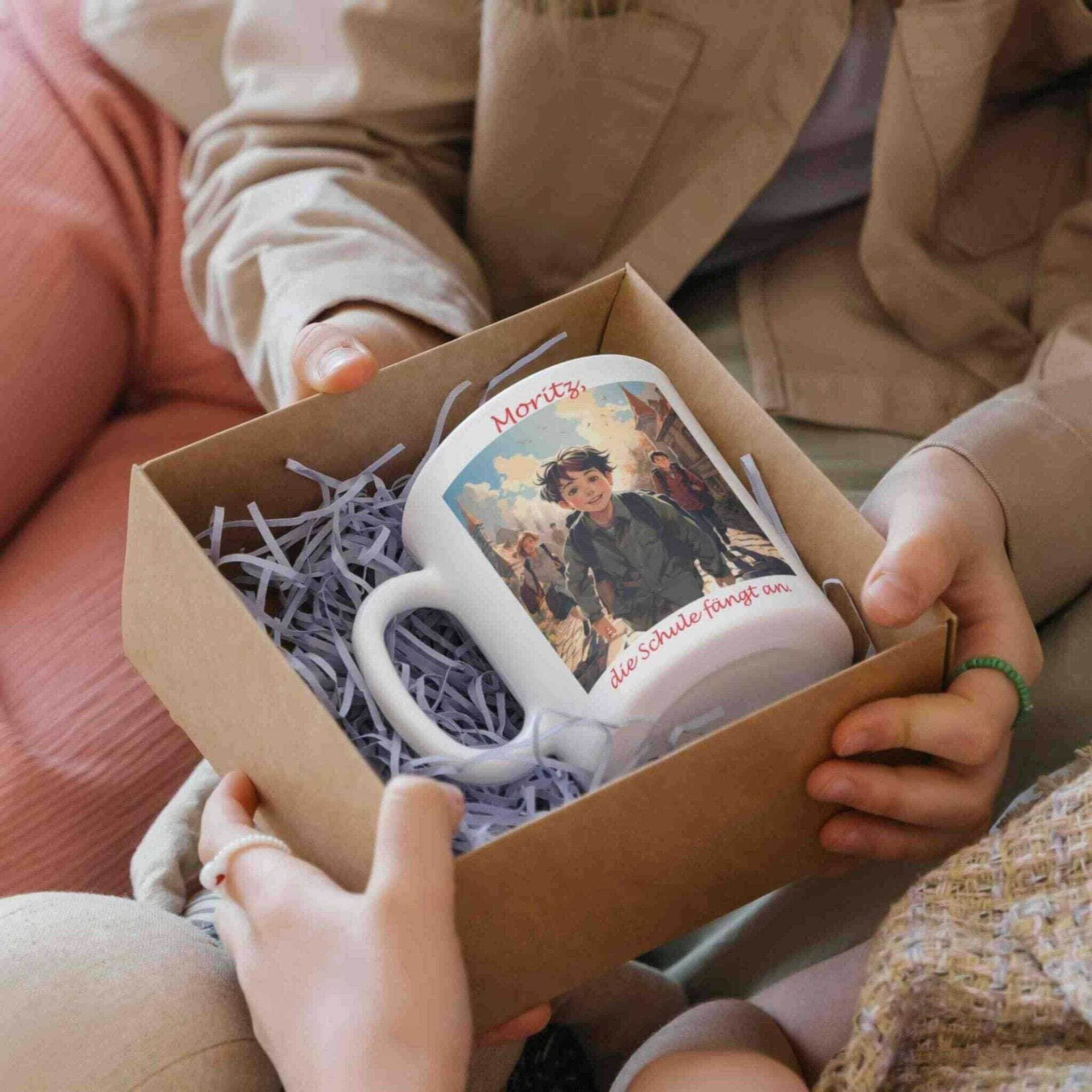 Personalisierte Tasse Schulkind.