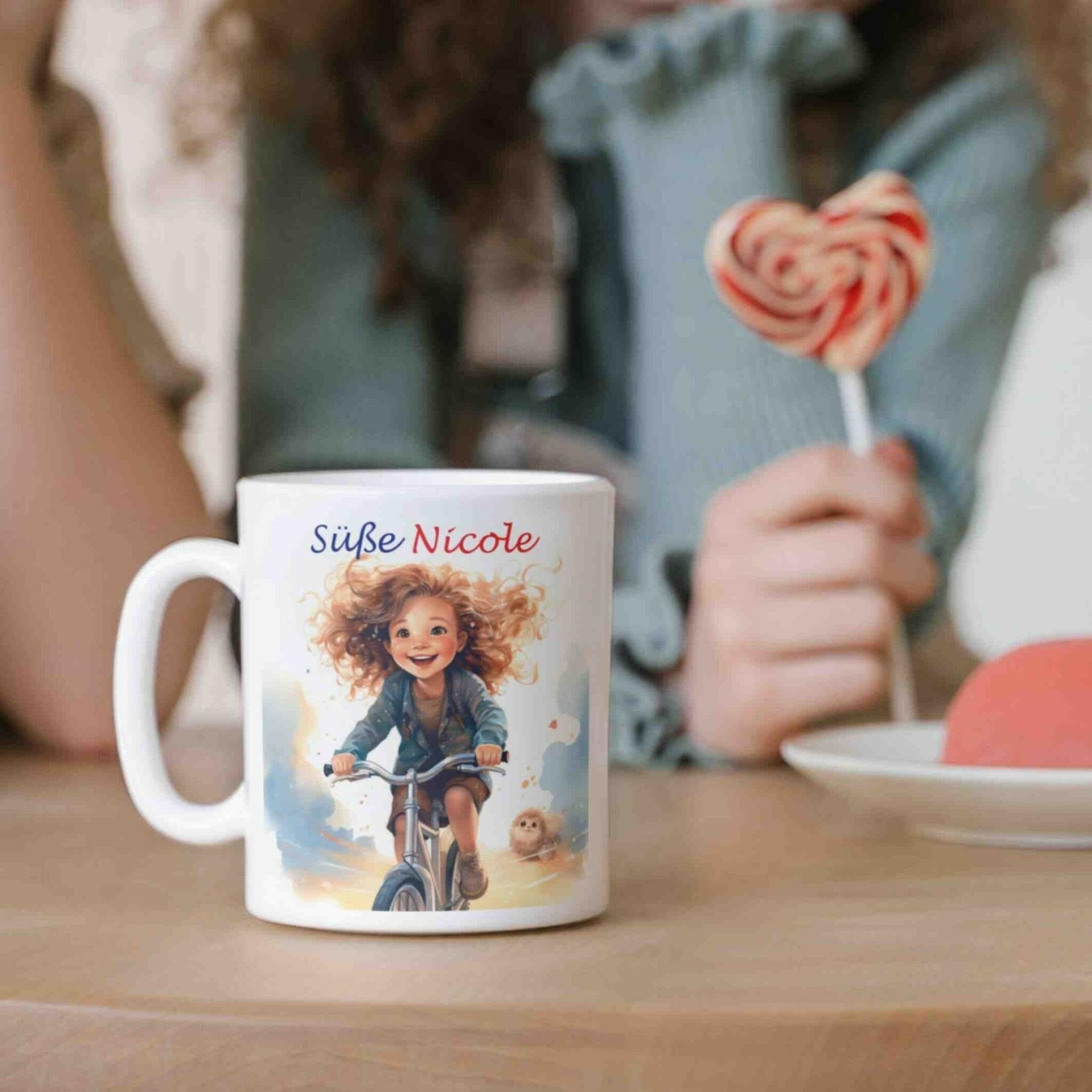 Personalisierte Tasse süßes Mädchen.