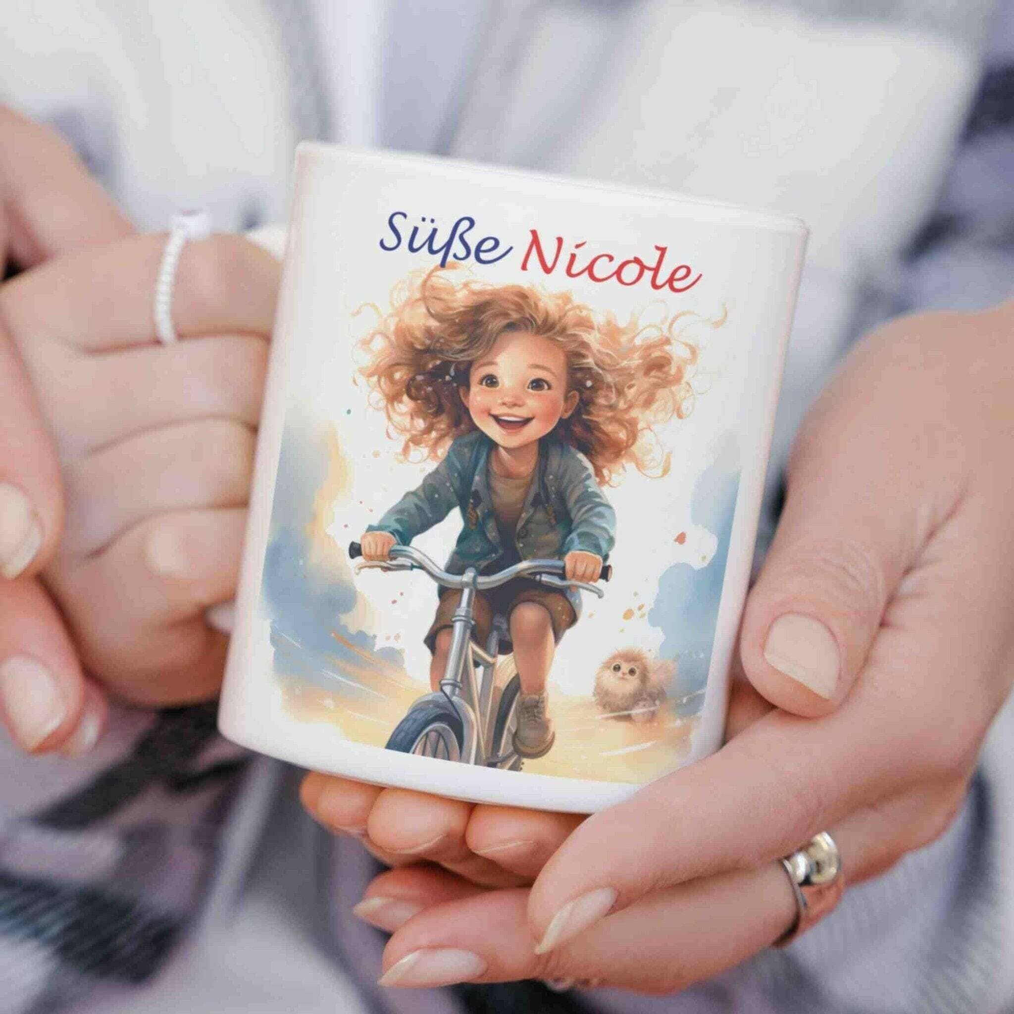 Personalisierte Tasse süßes Mädchen.