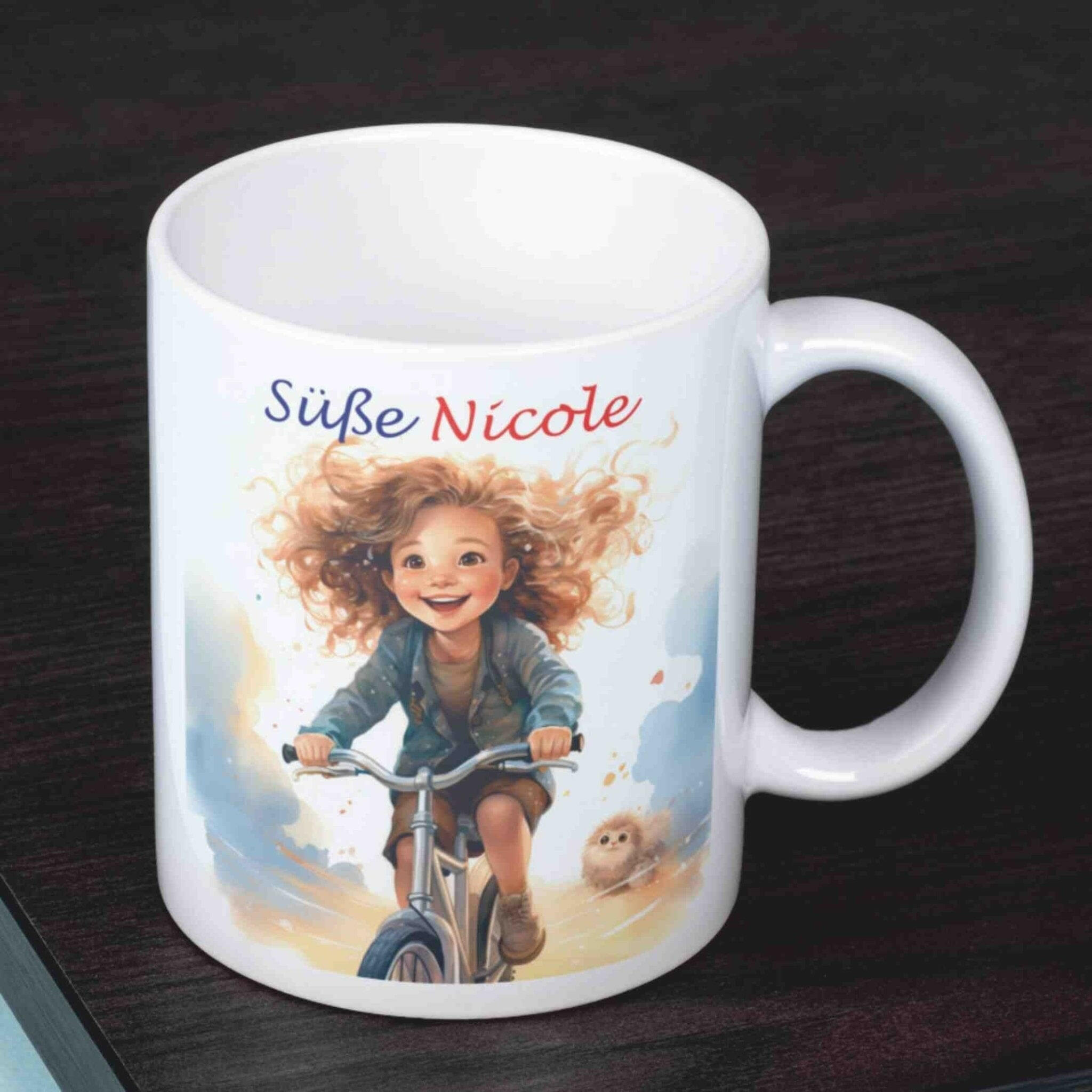 Personalisierte Tasse süßes Mädchen.