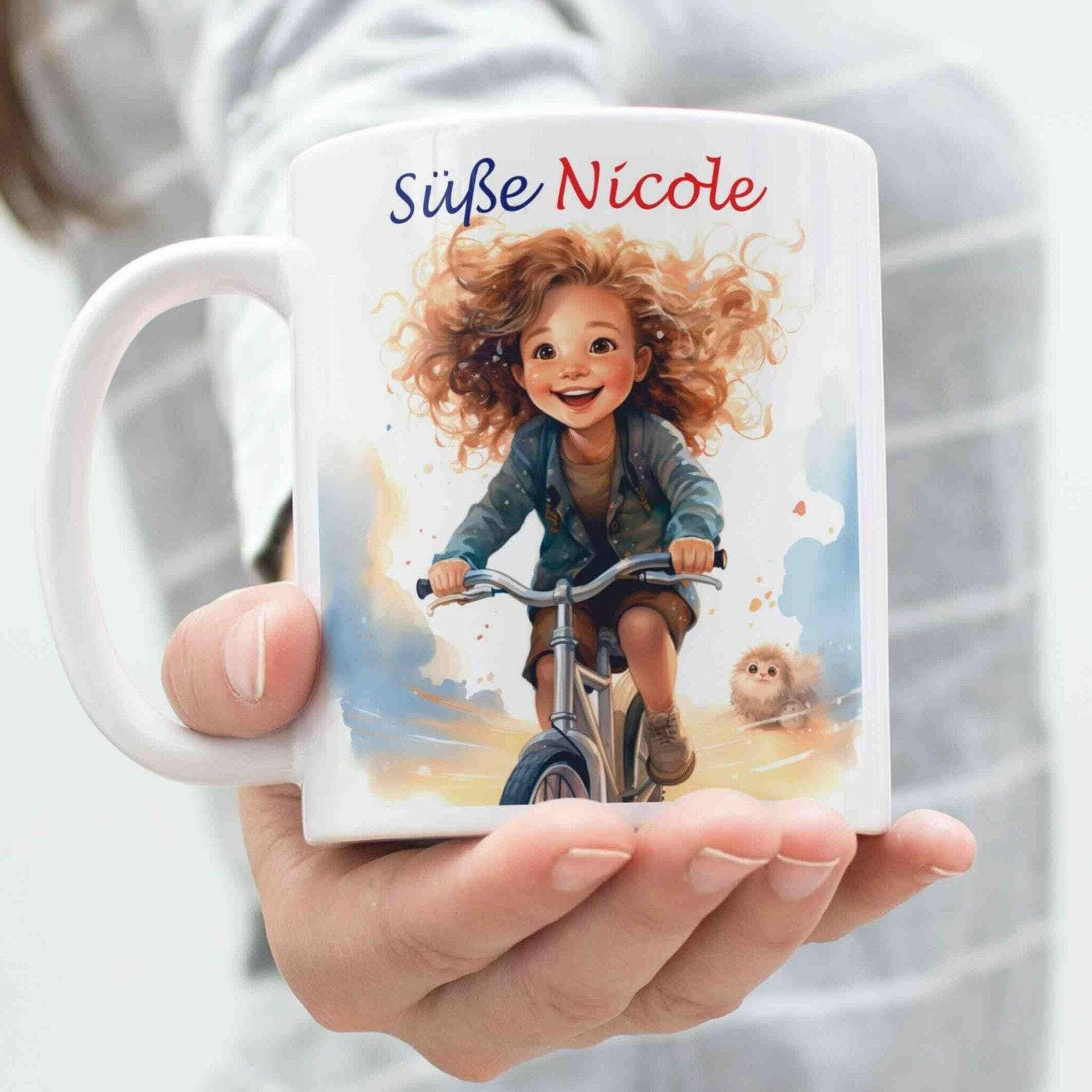 Personalisierte Tasse süßes Mädchen.