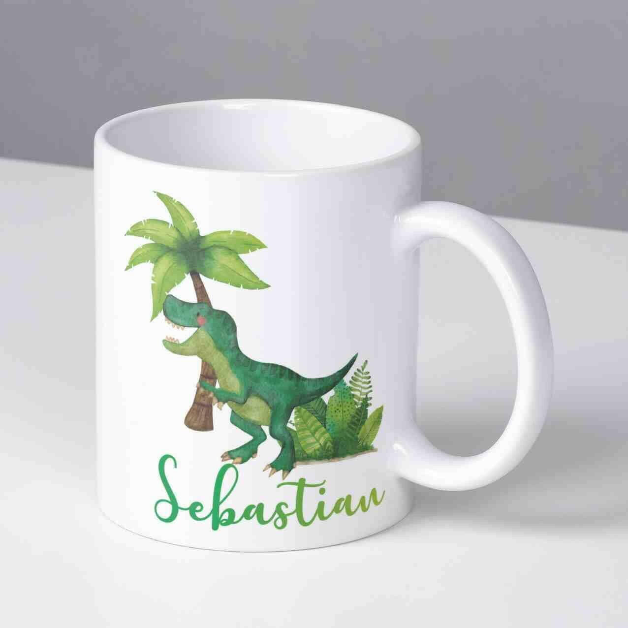 Personalisierte Tasse T-Rex.