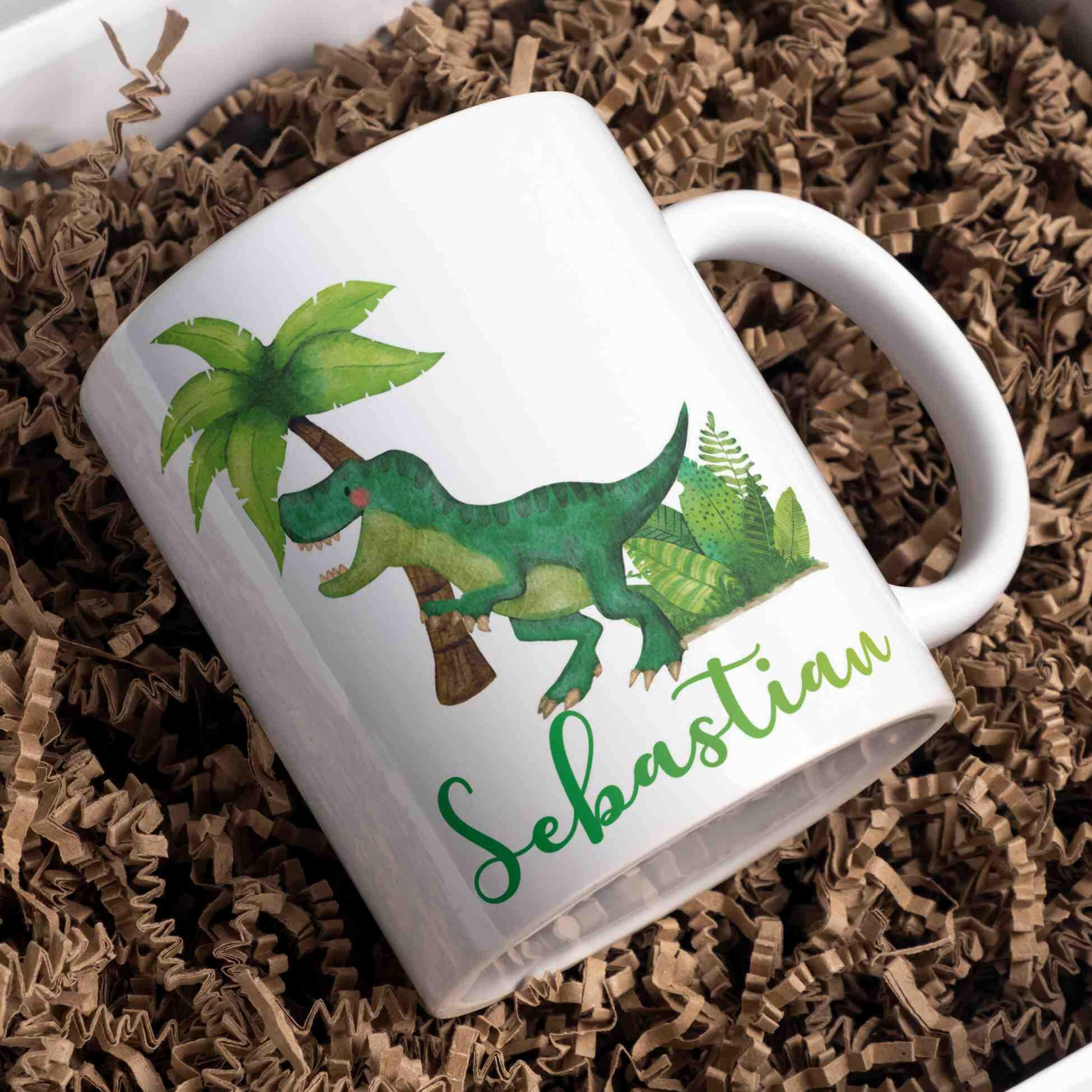 Personalisierte Tasse T-Rex.