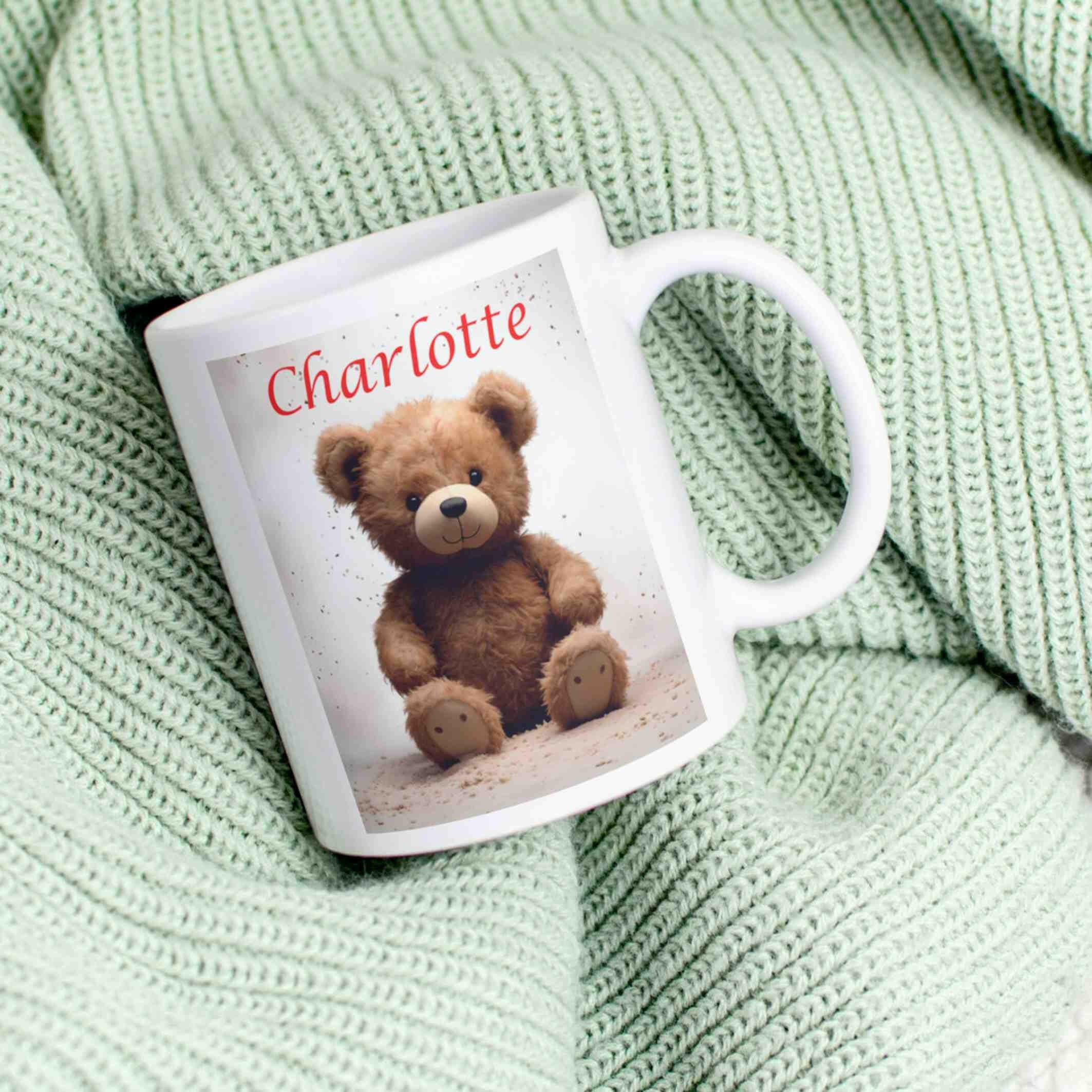 Personalisierte Tasse Teddybär.