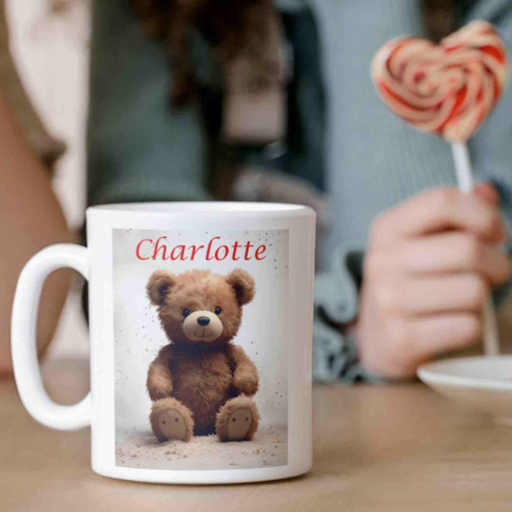 Personalisierte Tasse Teddybär.