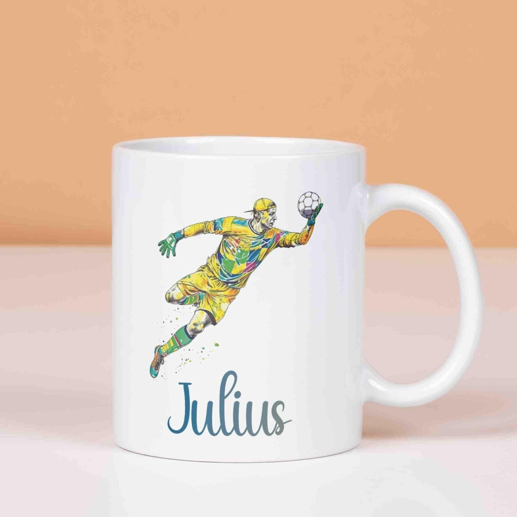 Personalisierte Tasse Torwart.