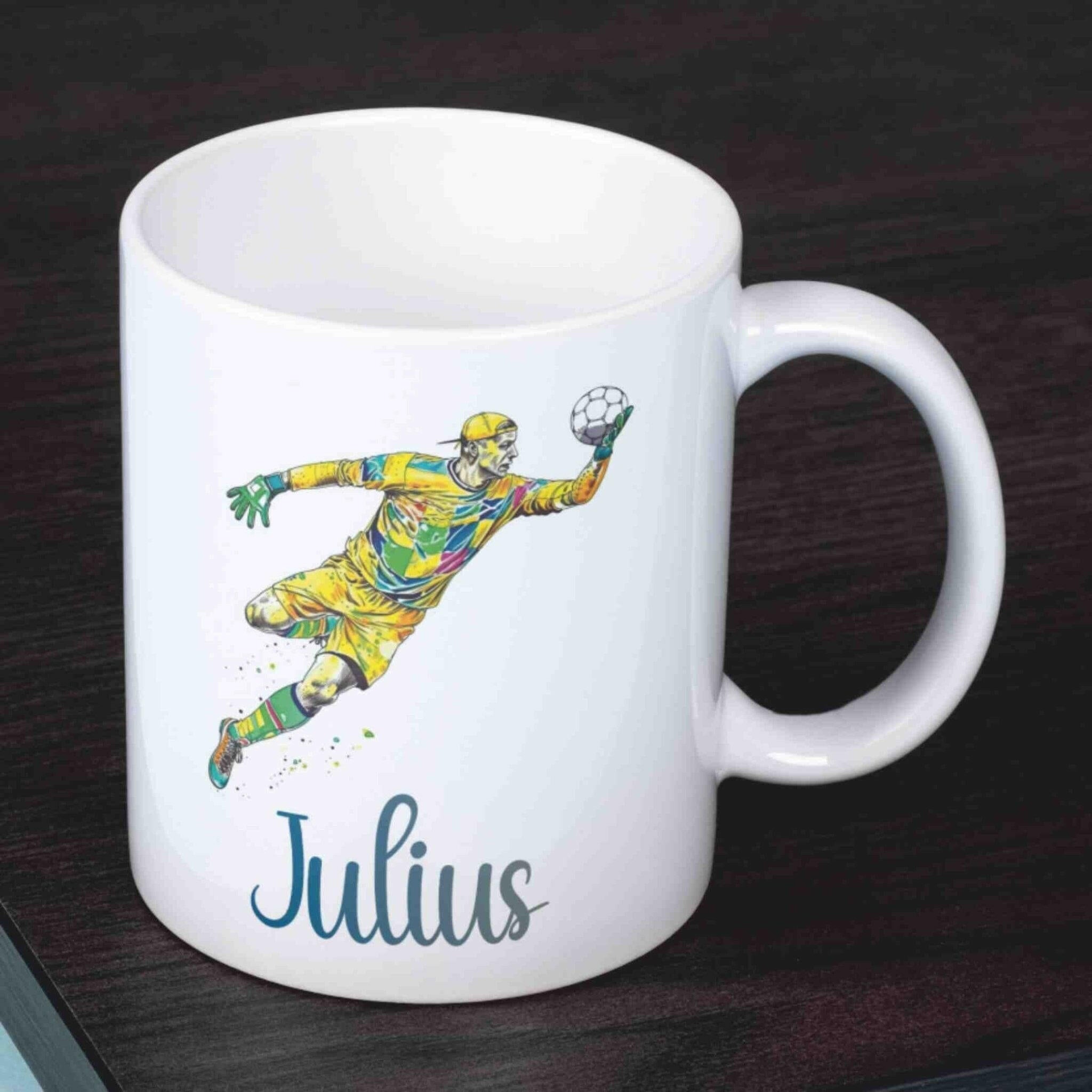 Personalisierte Tasse Torwart.