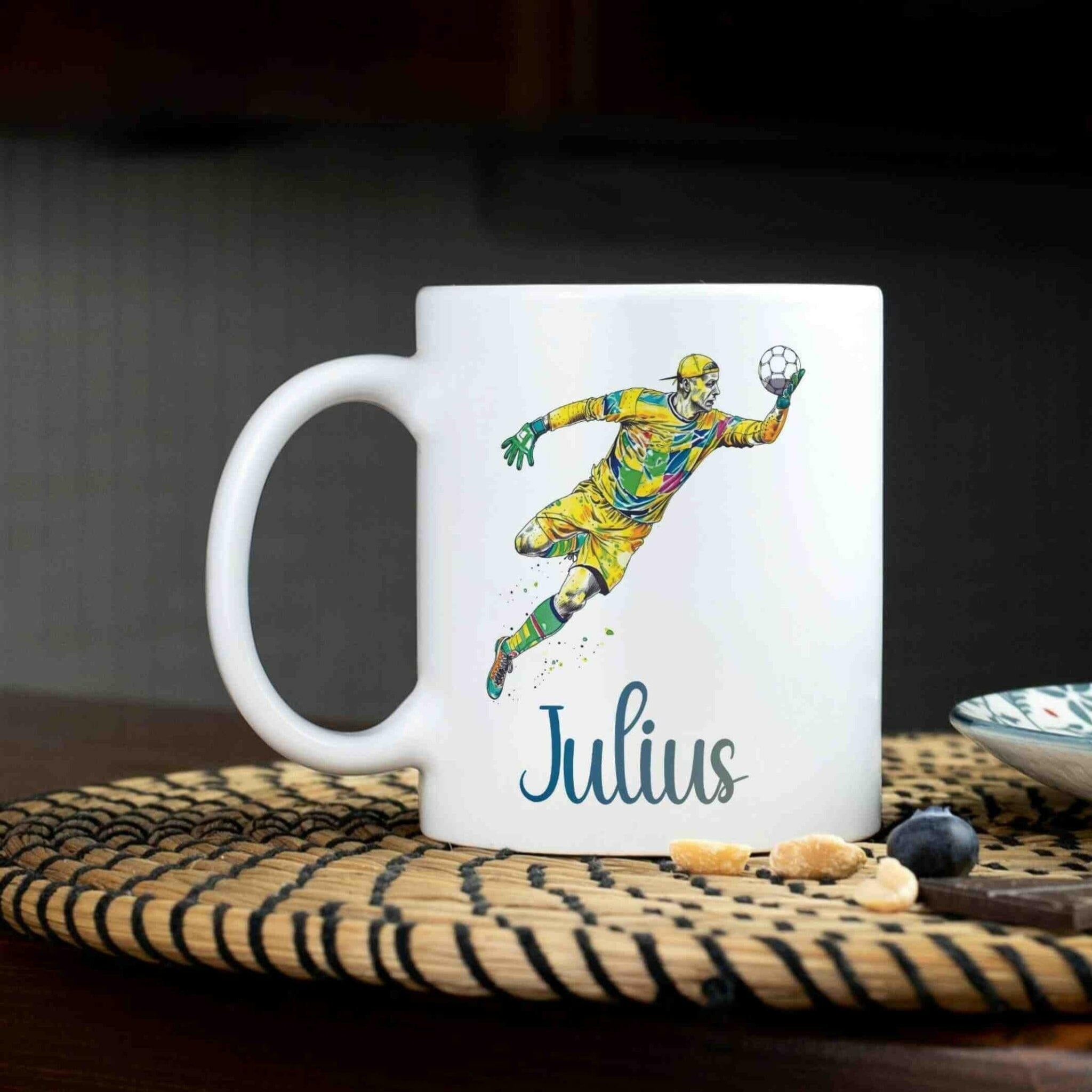 Personalisierte Tasse Torwart.