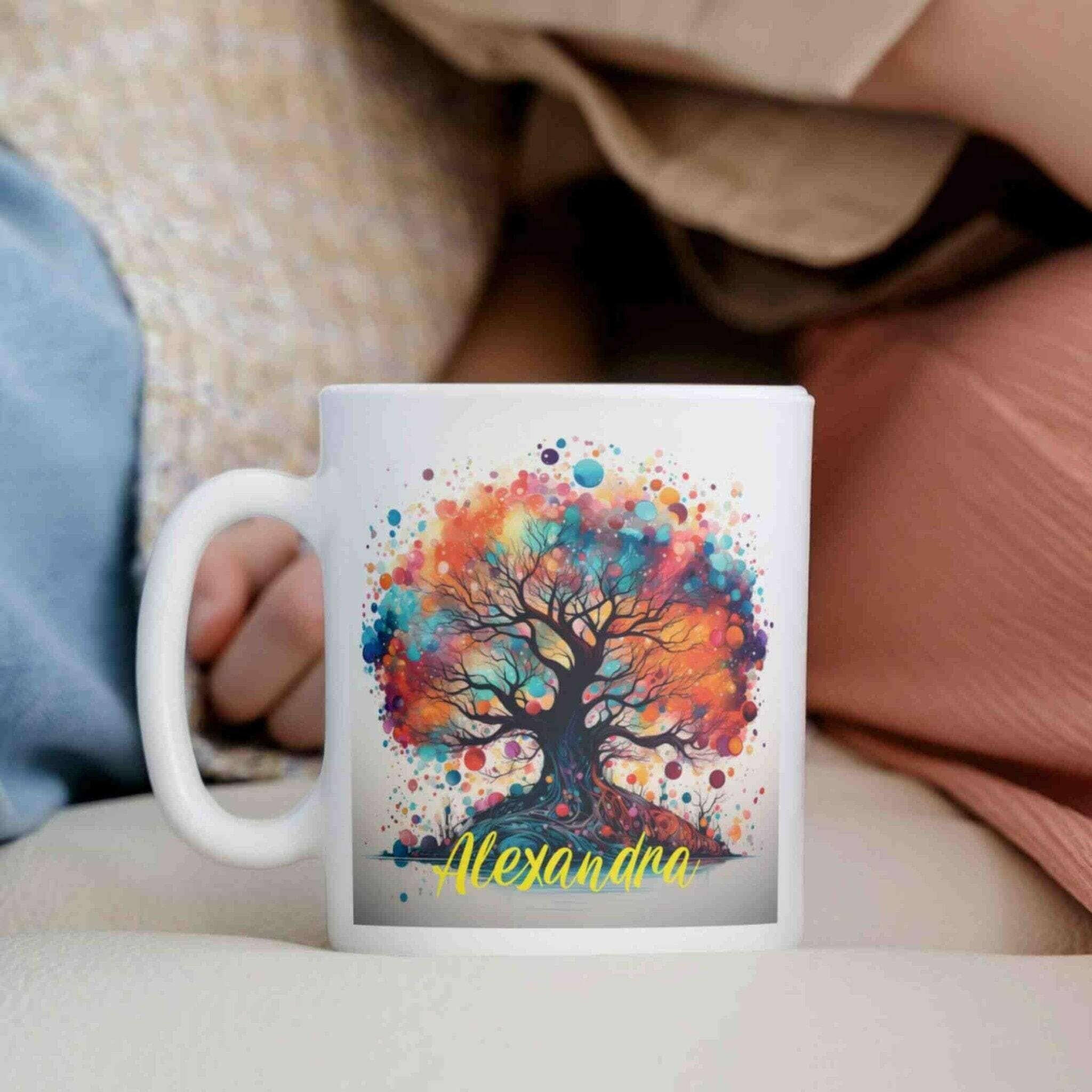 Personalisierte Tasse Zauberbaum.