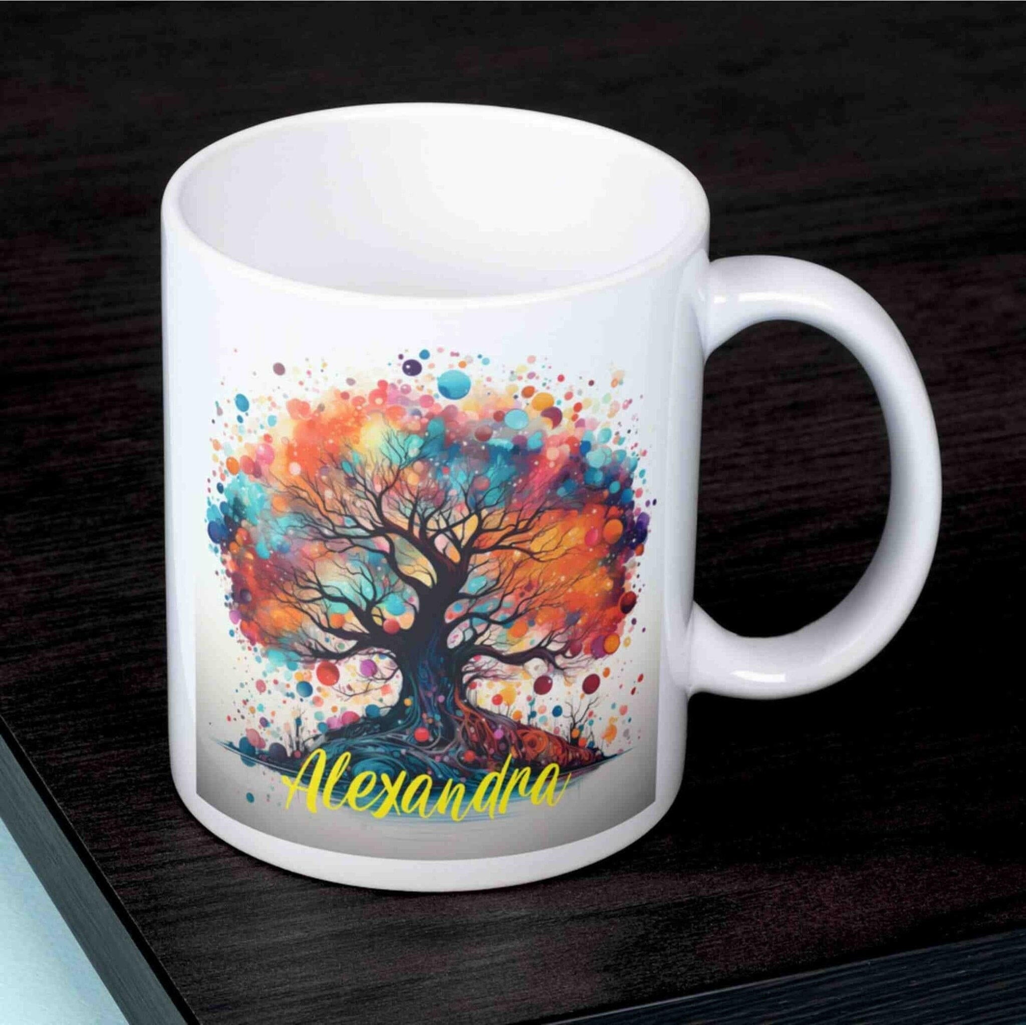 Personalisierte Tasse Zauberbaum.