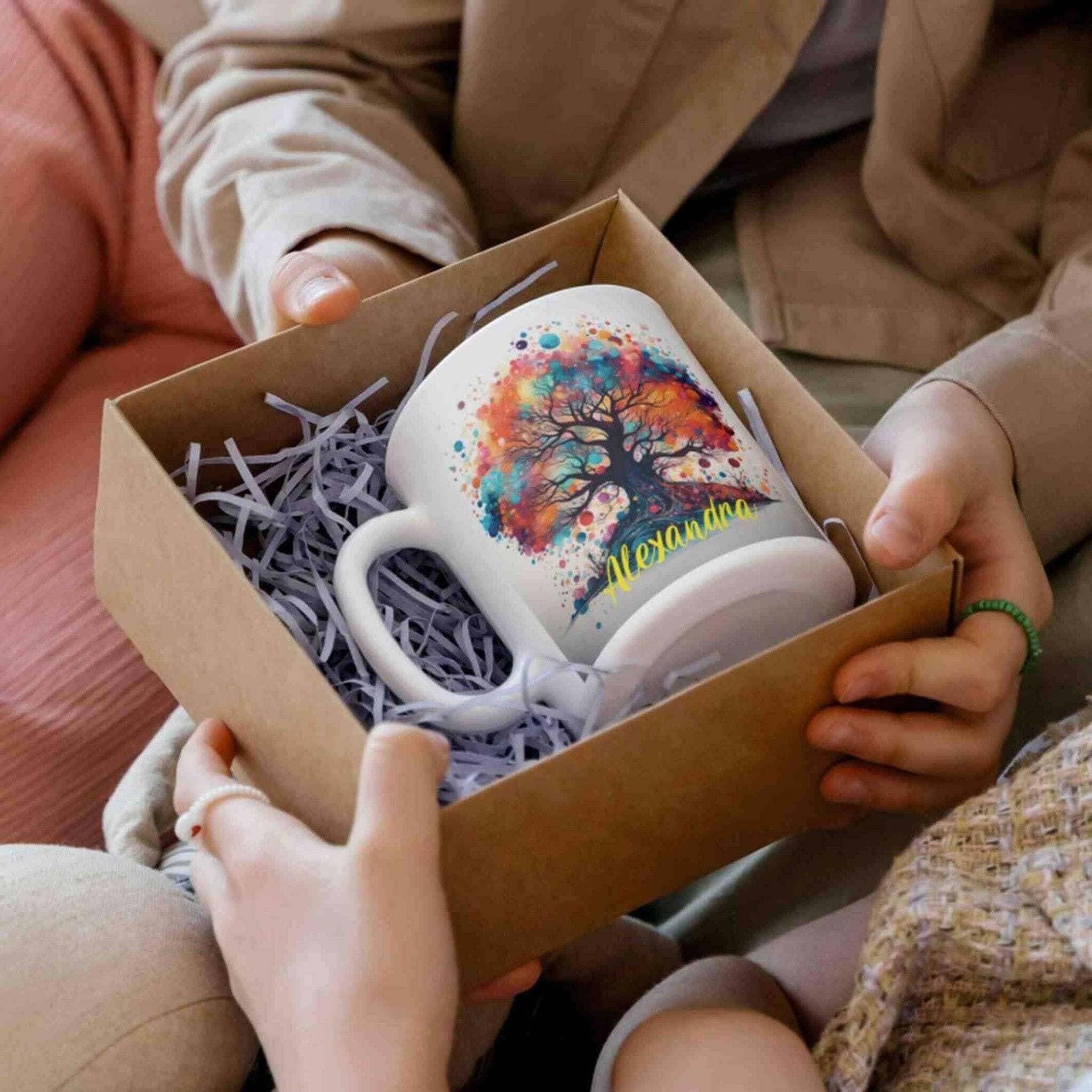 Personalisierte Tasse Zauberbaum.