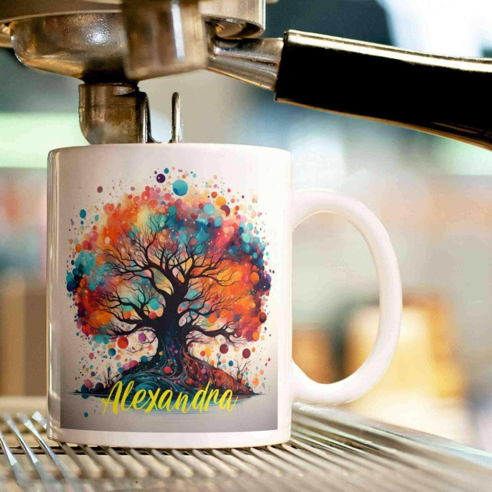 Personalisierte Tasse Zauberbaum.