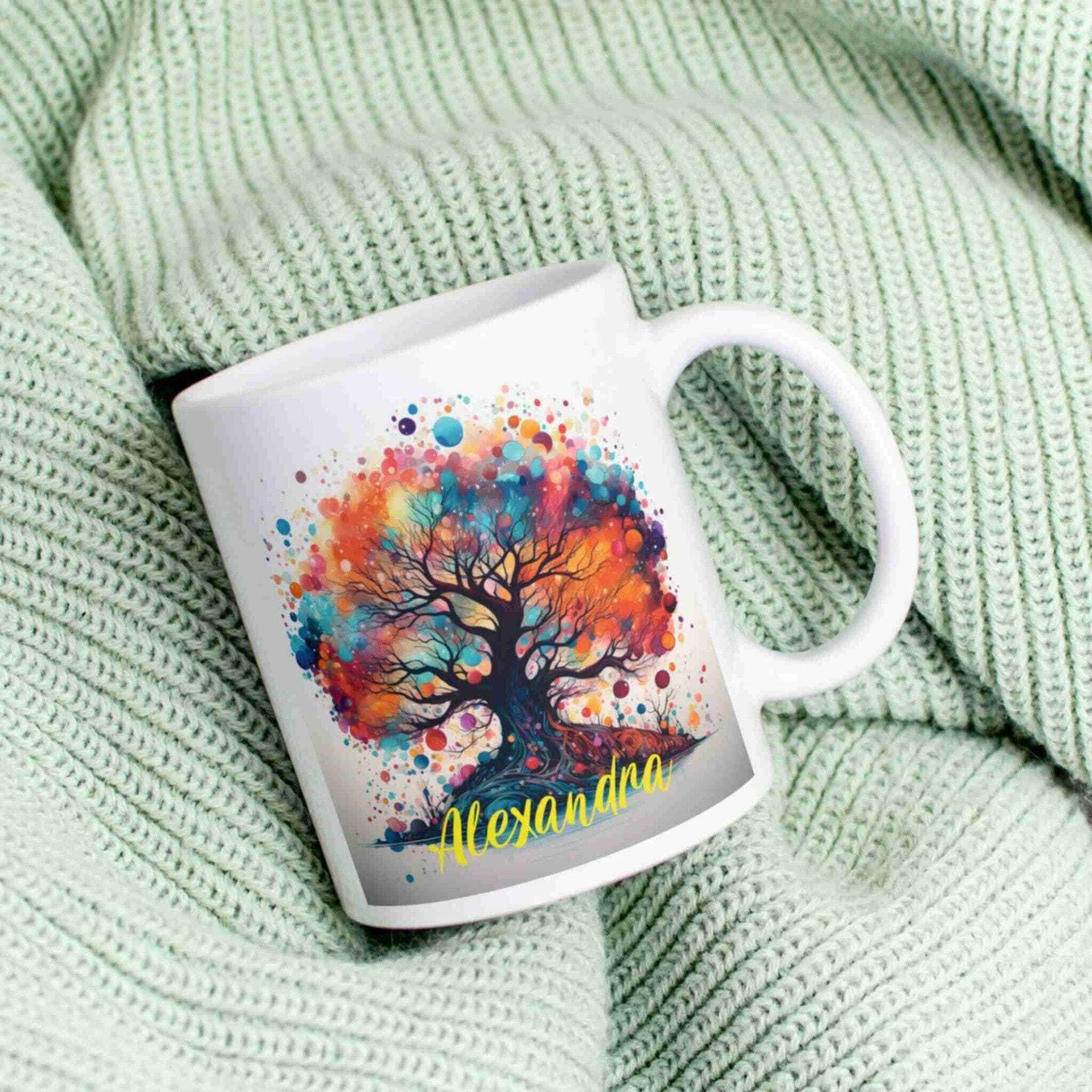 Personalisierte Tasse Zauberbaum.