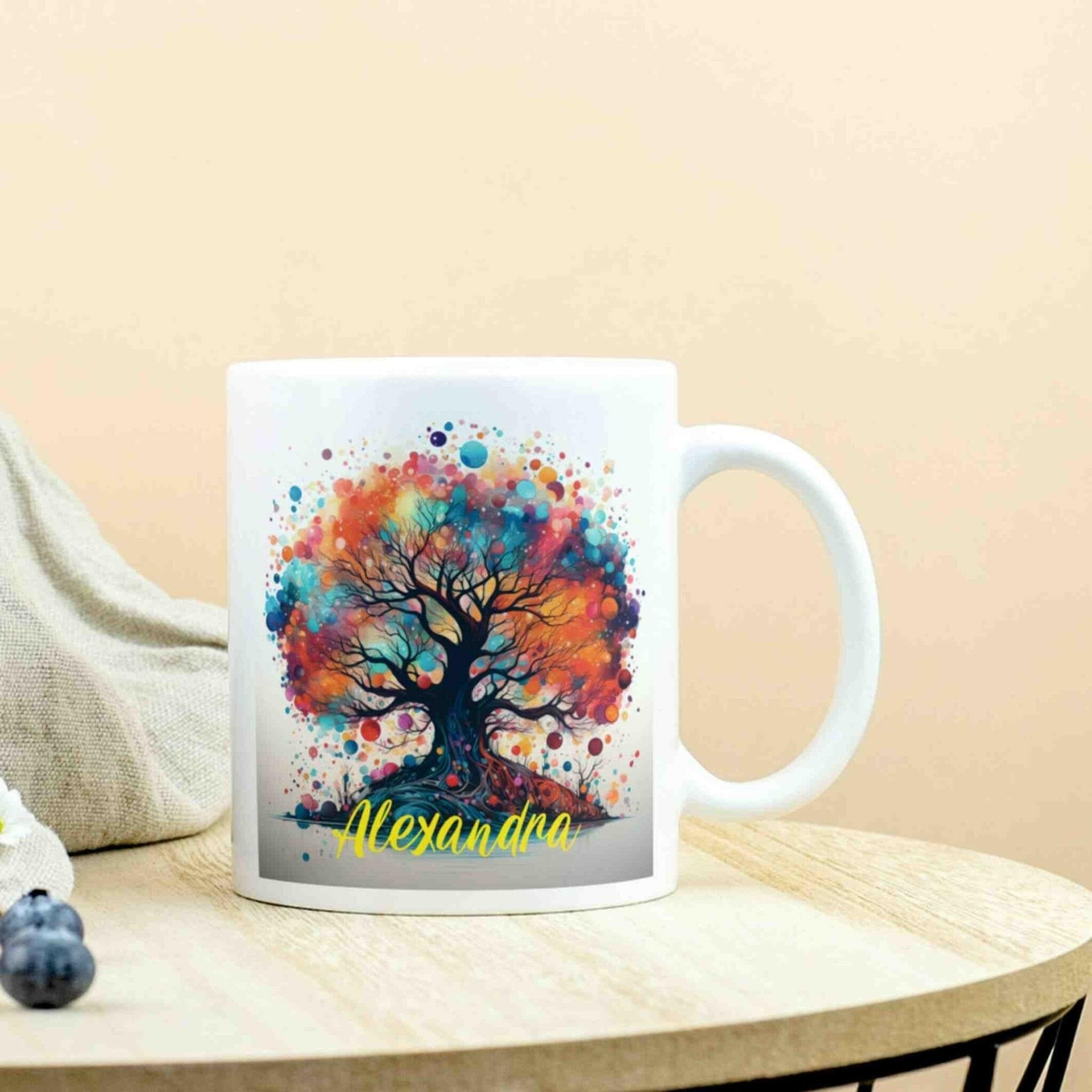 Personalisierte Tasse Zauberbaum.