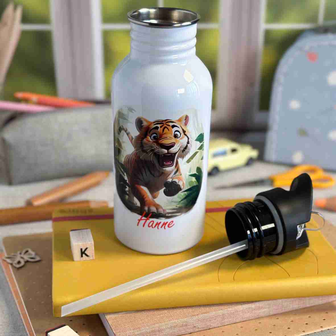 Trinkflasche Edelstahl Tiger – Hanne