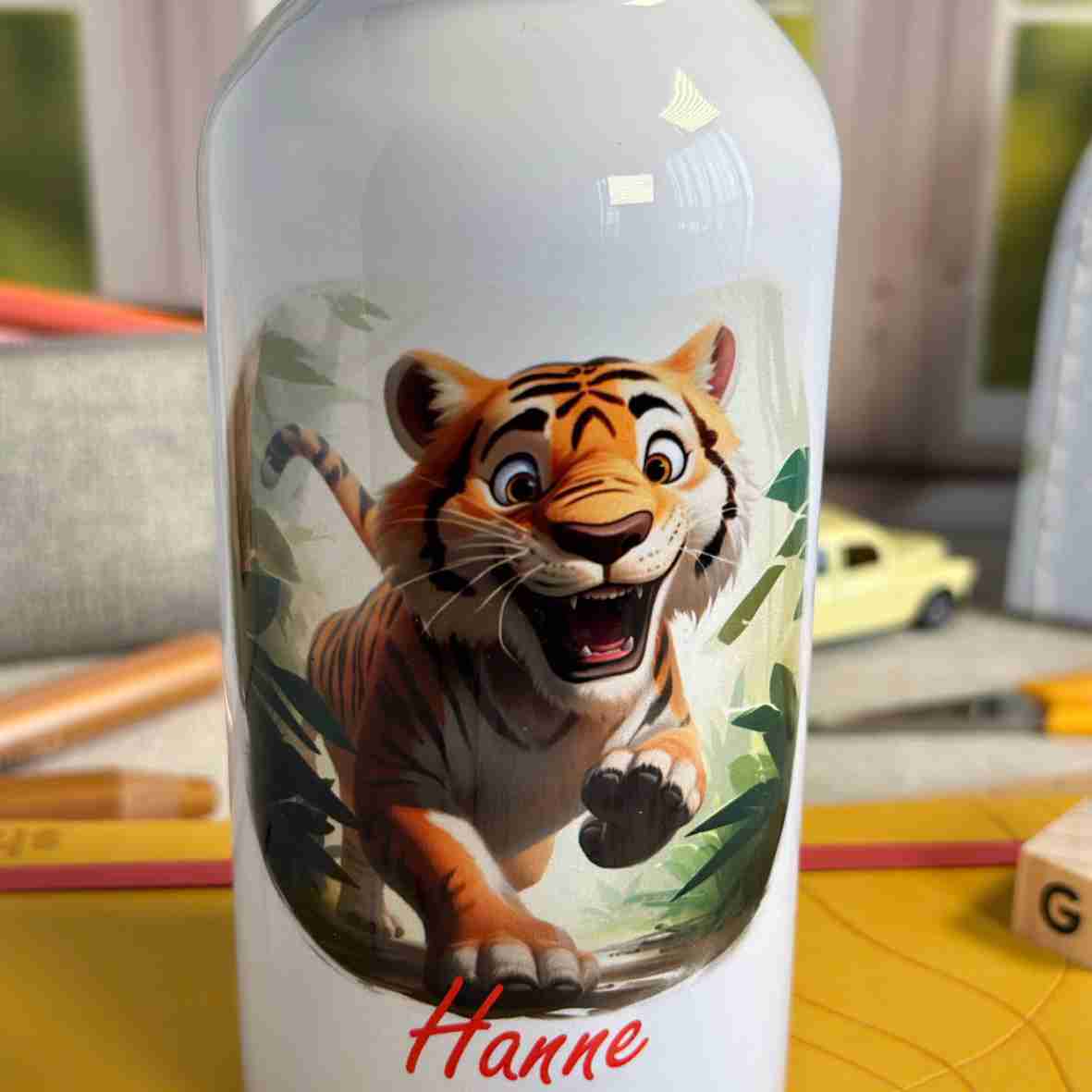 Trinkflasche Edelstahl Tiger – Hanne