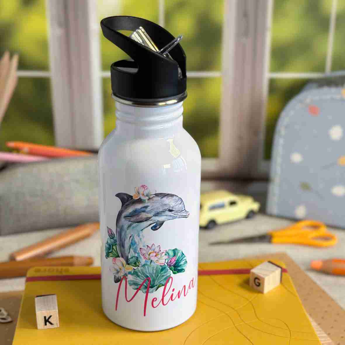 Trinkflasche Edelstahl Delfin – Melina