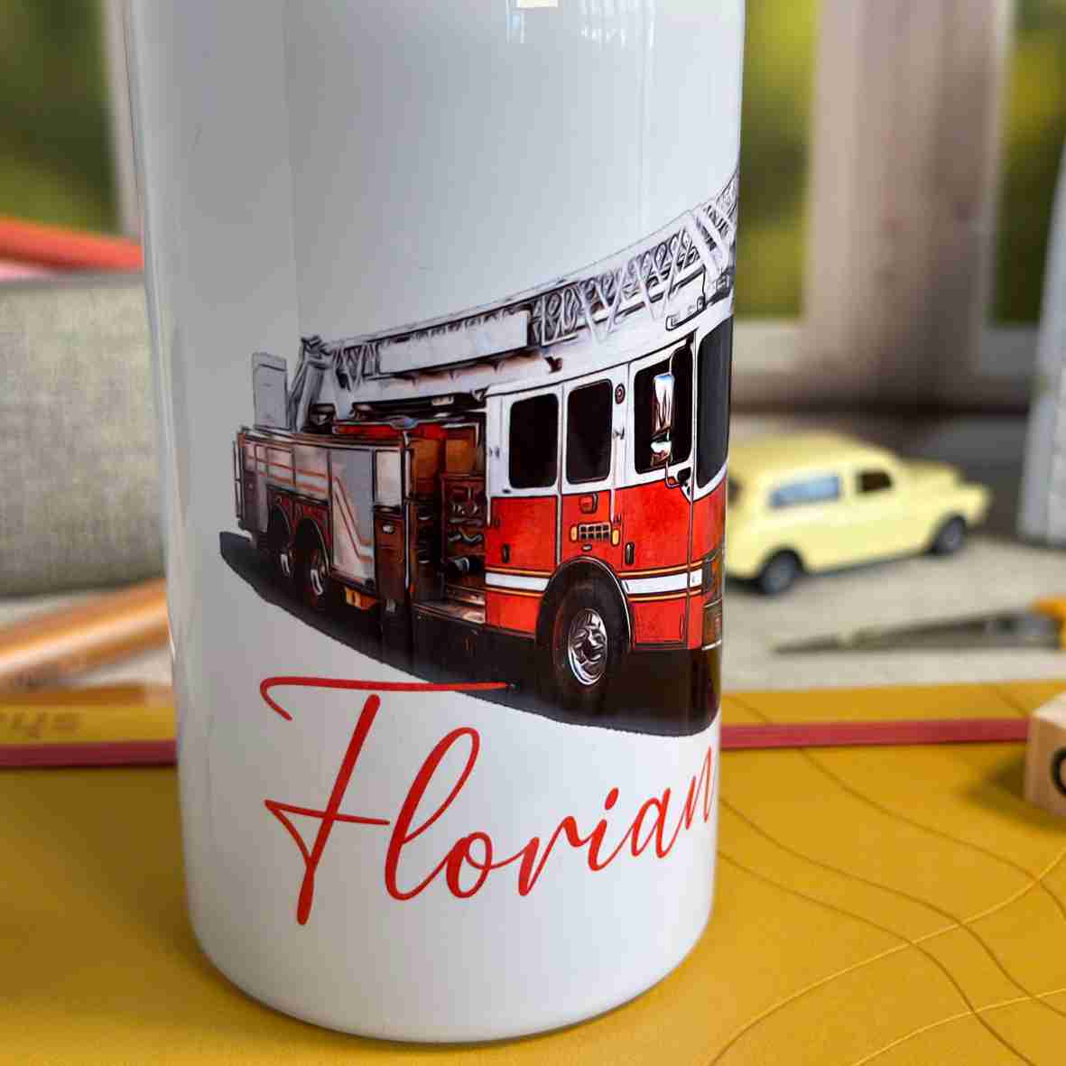 Trinkflasche Edelstahl Feuerwehr – Florian