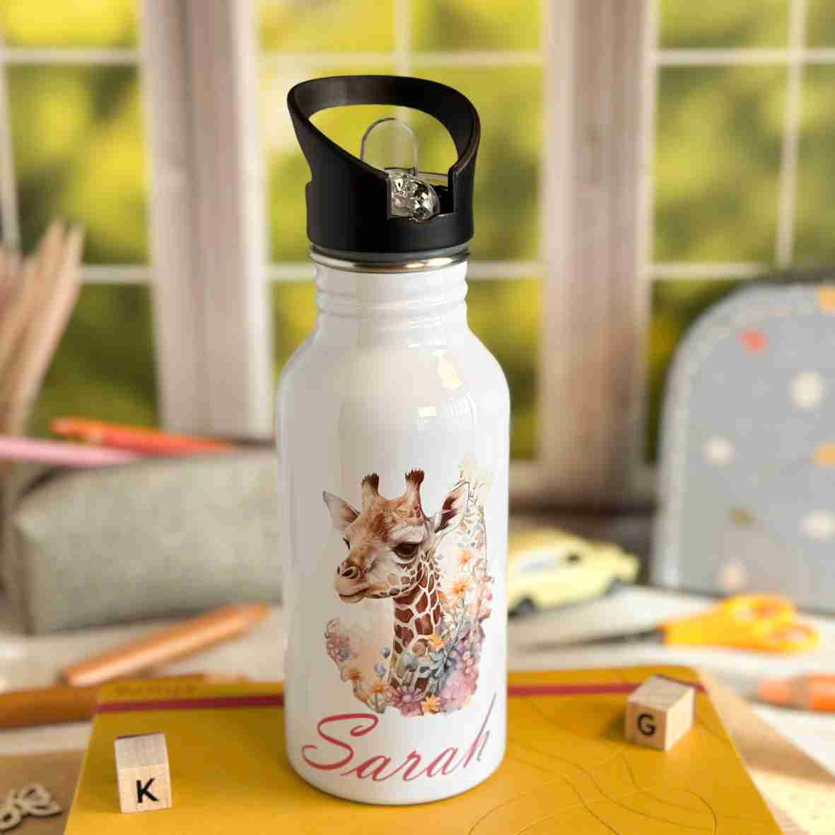 Trinkflasche Edelstahl Giraffe – Sarah