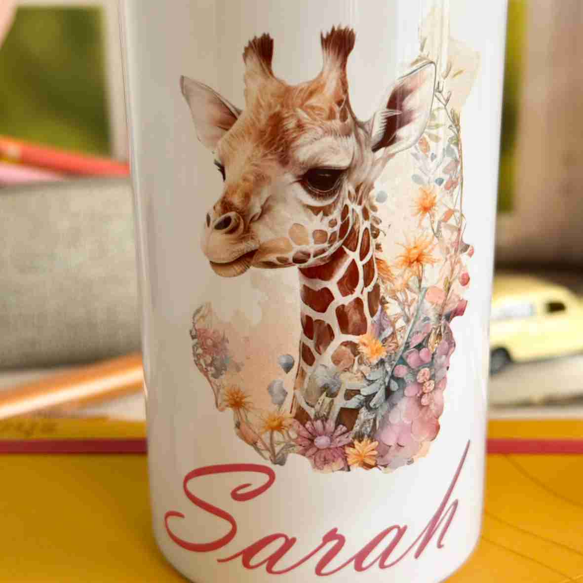 Trinkflasche Edelstahl Giraffe – Sarah