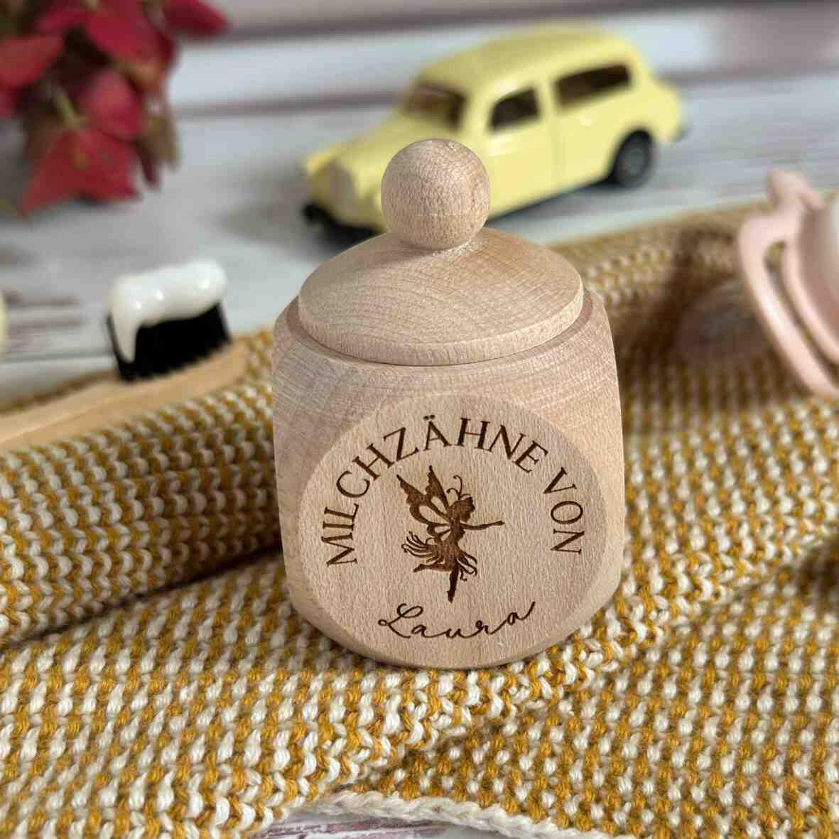 Personalisierte Milchzahndose Fee.