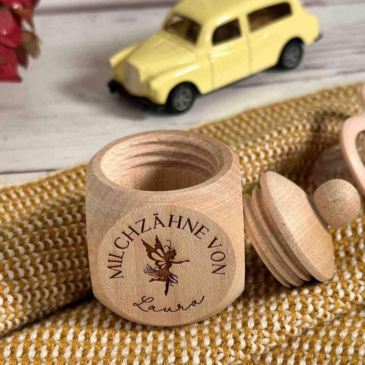 Personalisierte Milchzahndose Fee.