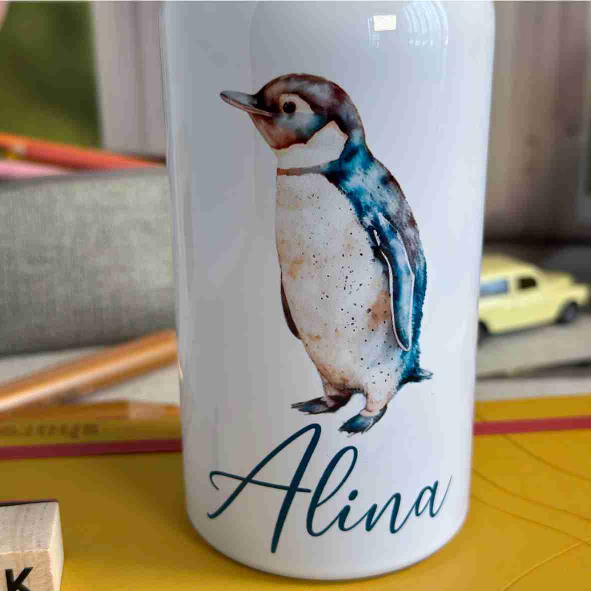 Trinkflasche Edelstahl Pinguin – Alina