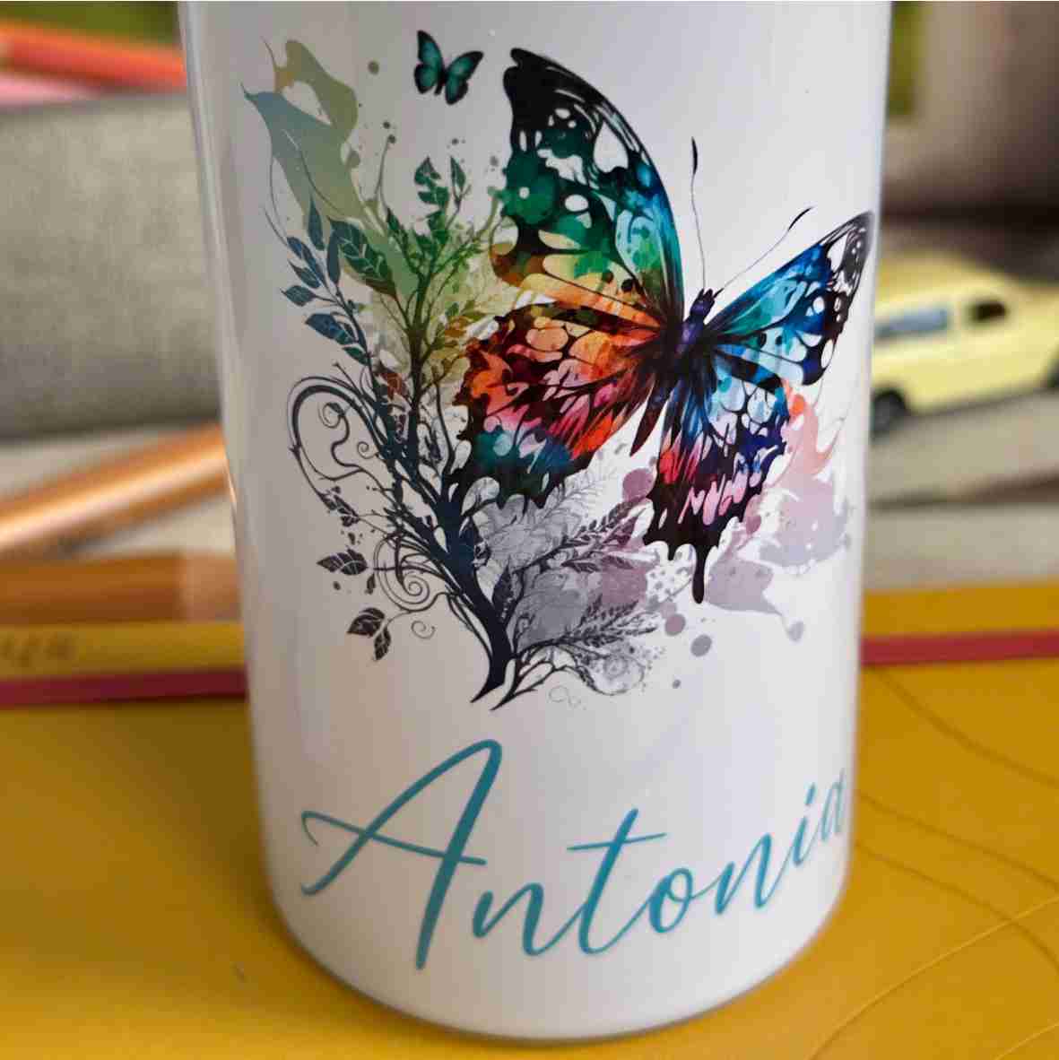 Trinkflasche Edelstahl Schmetterling – Antonia