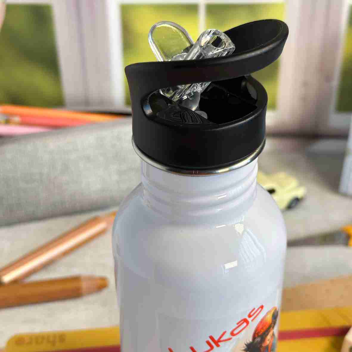 Trinkflasche Edelstahl Skateboard – Lukas