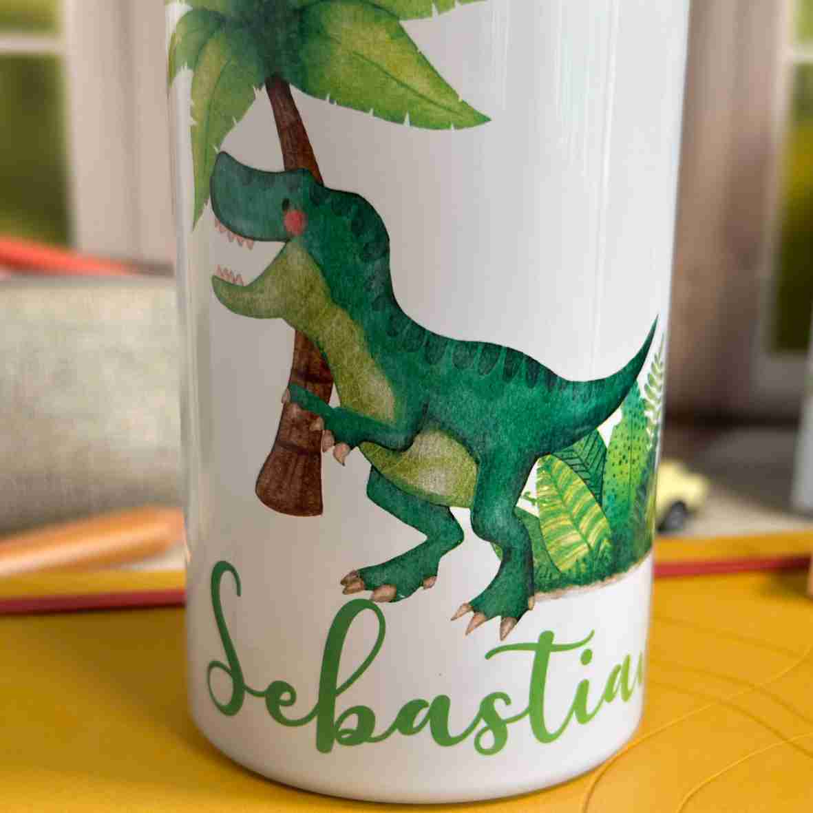 Trinkflasche Edelstahl Dinosaurier – Sebastian