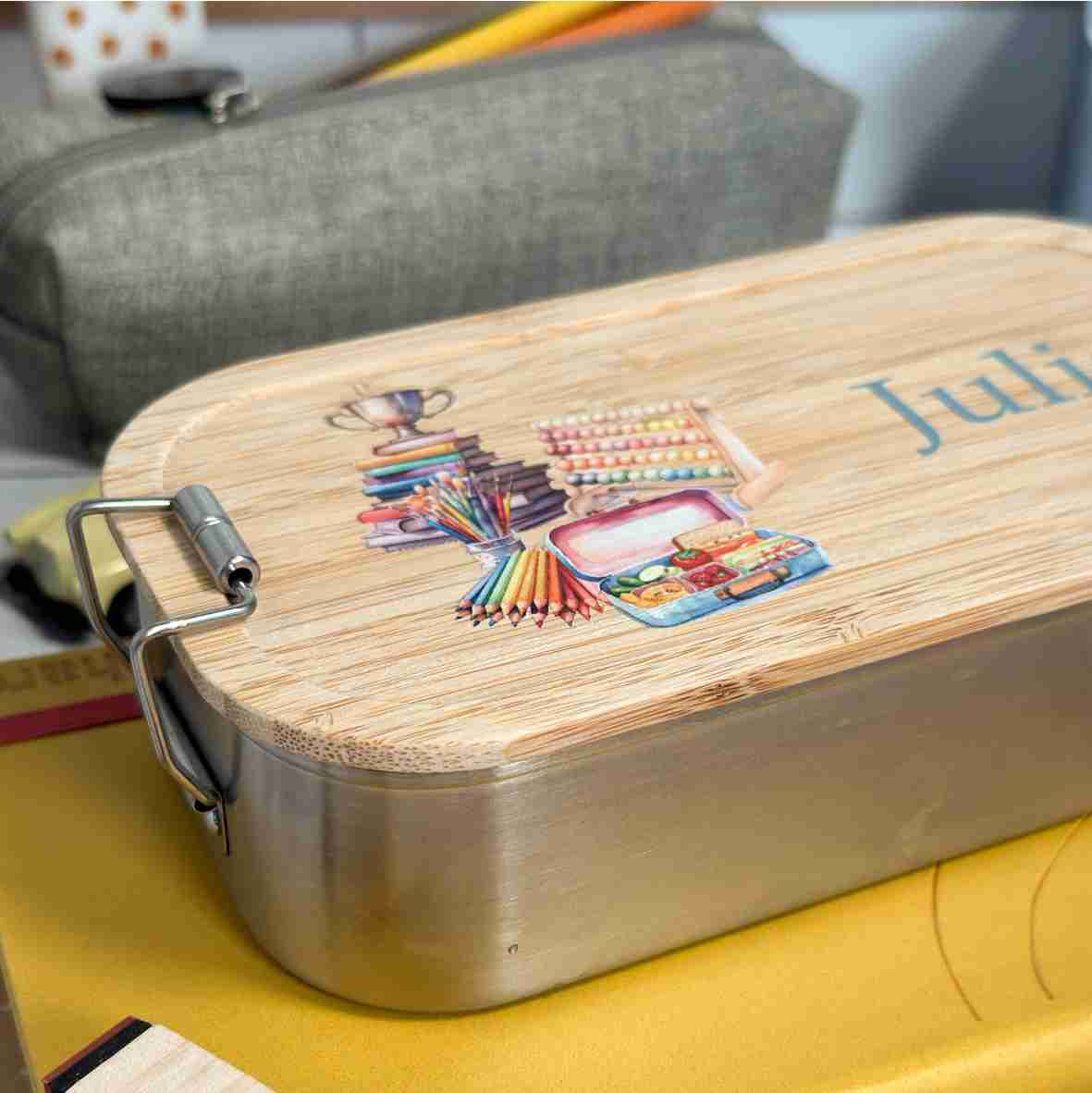 Brotdose Edelstahl Bambus – Julia