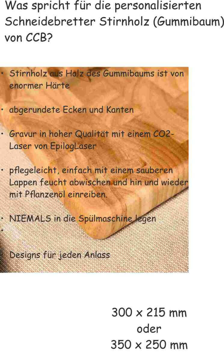 Personalisiertes Schneidebrett Stirnholz Family zur Hochzeit.