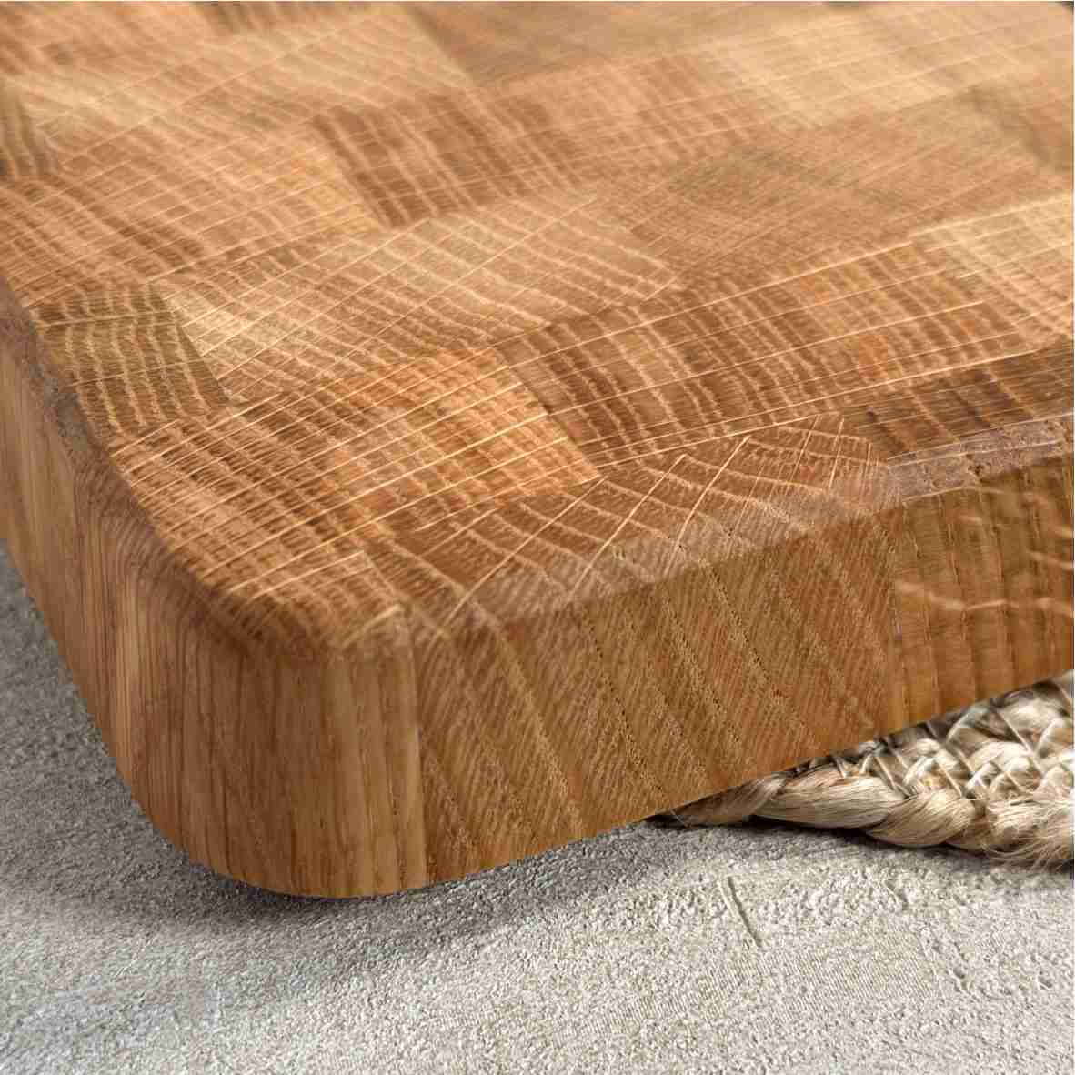 Schneidebrett Eiche Stirnholz Haus – personalisiert