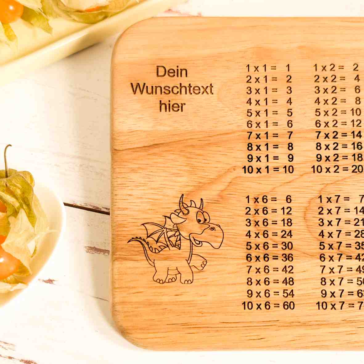 Personalisierte Frühstücks-Brettchen aus Holz