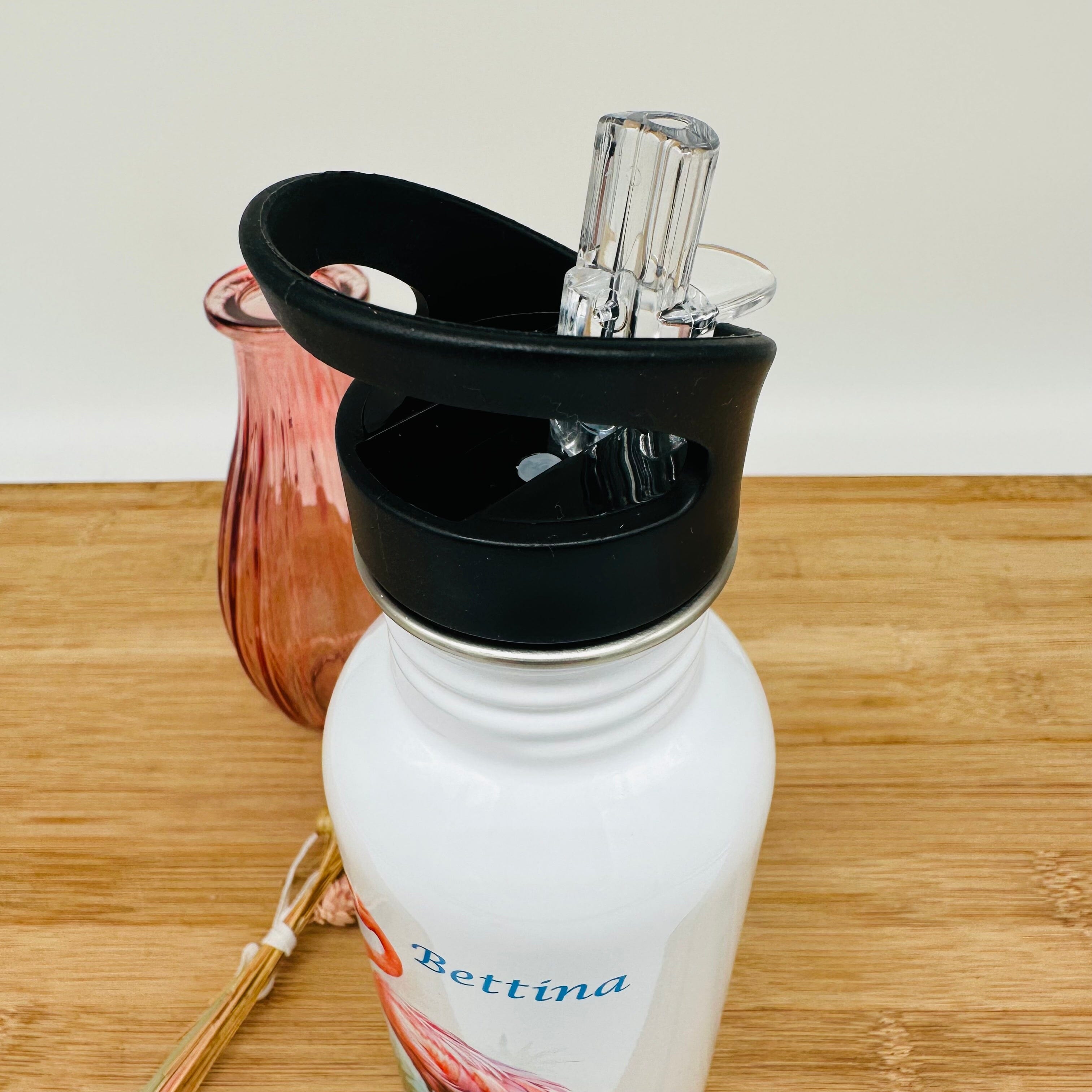 Edelstahl-Trinkflasche Flamingo, 500ml - Mit Wunschnamen Rhein-Druck