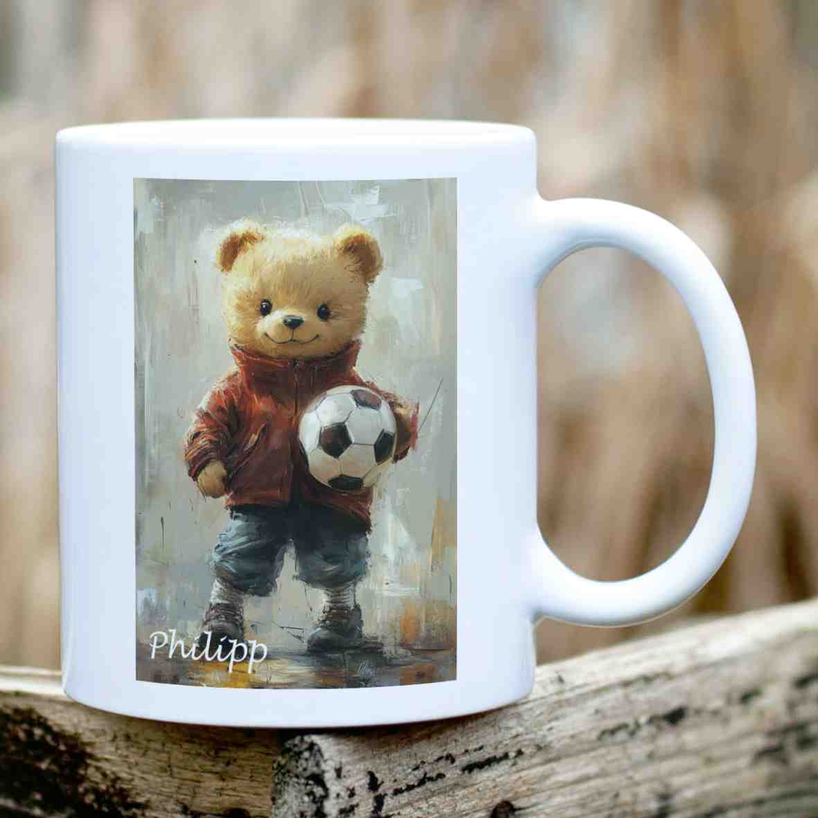 Personalisierte Tasse Fußballspieler 1 Villa Schwein