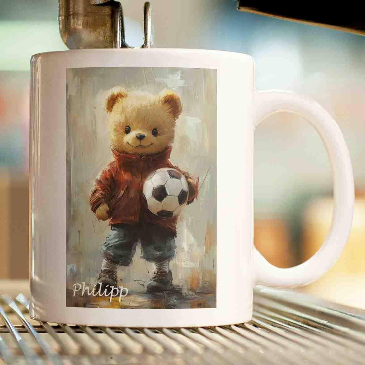 Personalisierte Tasse Fußballspieler 1 Villa Schwein