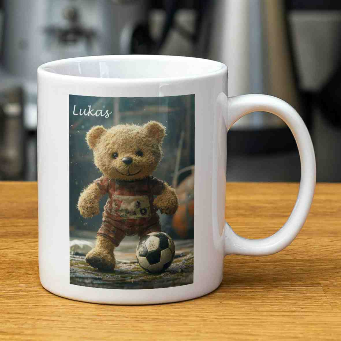 Personalisierte Tasse Fußballspieler 2 Villa Schwein